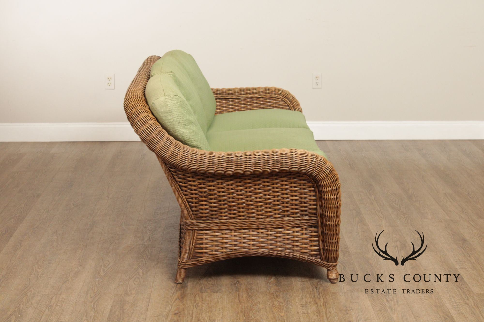 Braxton Culler Three-Seat Wicker Sofa