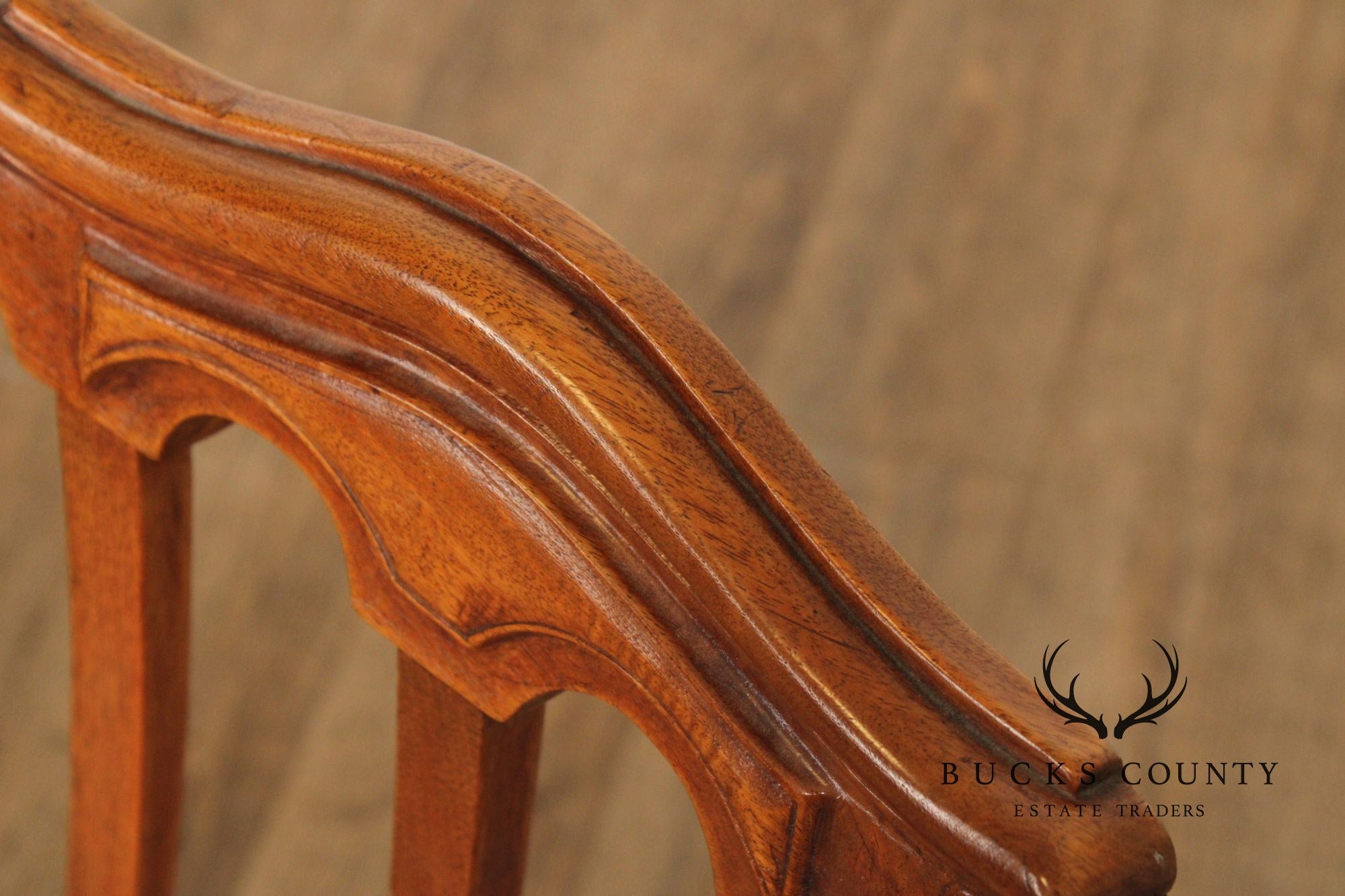 French Louis XV Style Pair of Carved Walnut Side Chairs