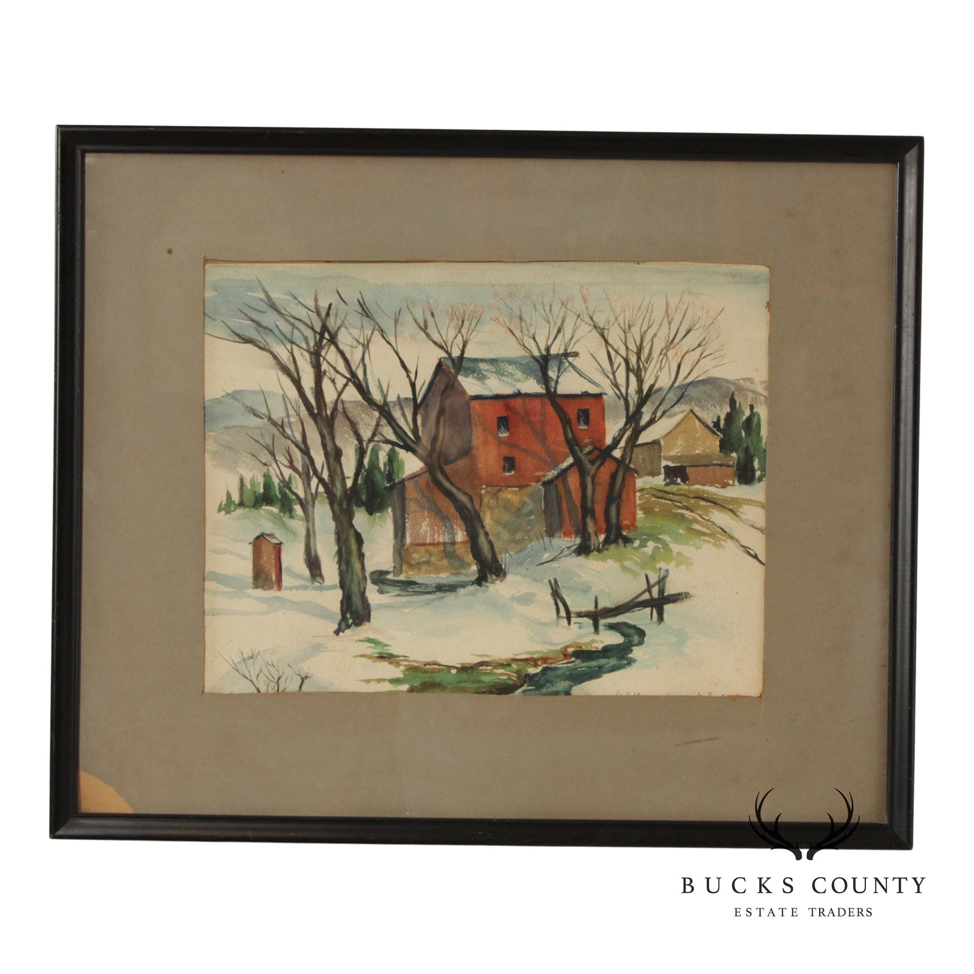 Deane Uptegrove Watercolor Painting, 'Early Spring in Sussex'