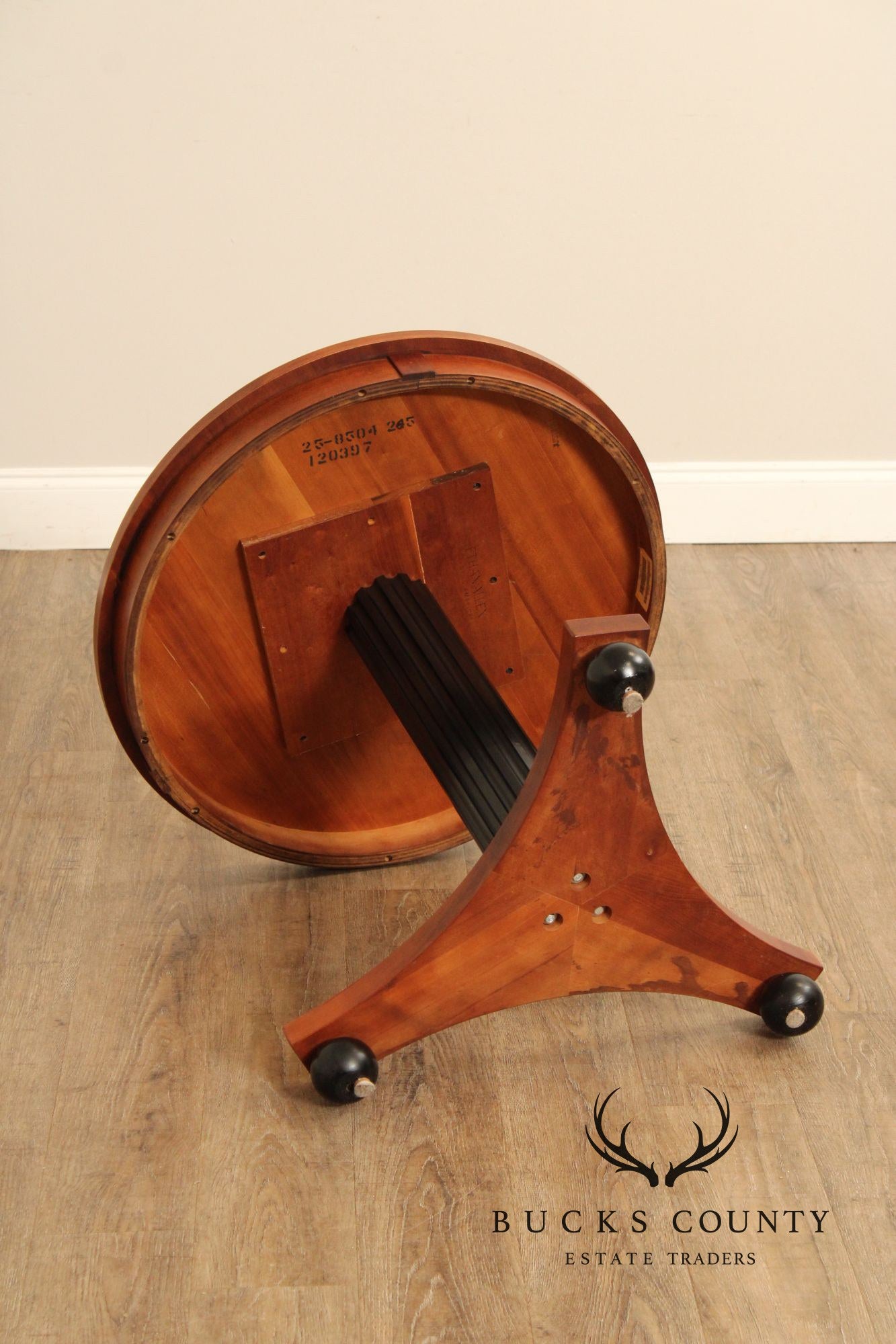 Ethan Allen Medallion Collection Round Cherry Pedestal Side Table