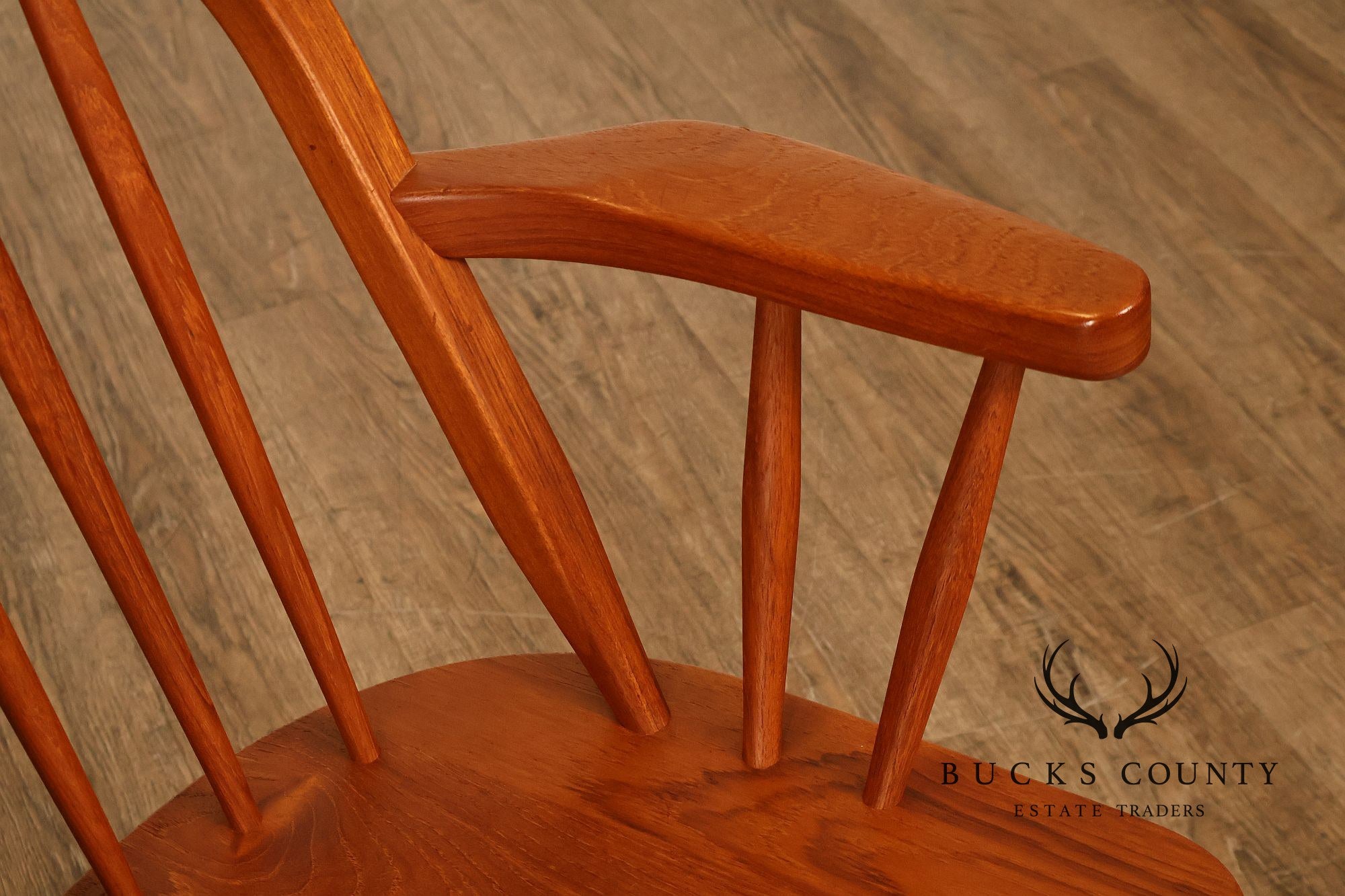 KD Sun Furniture Vintage Danish Modern Style Set of Six Teak Windsor Dining Chairs