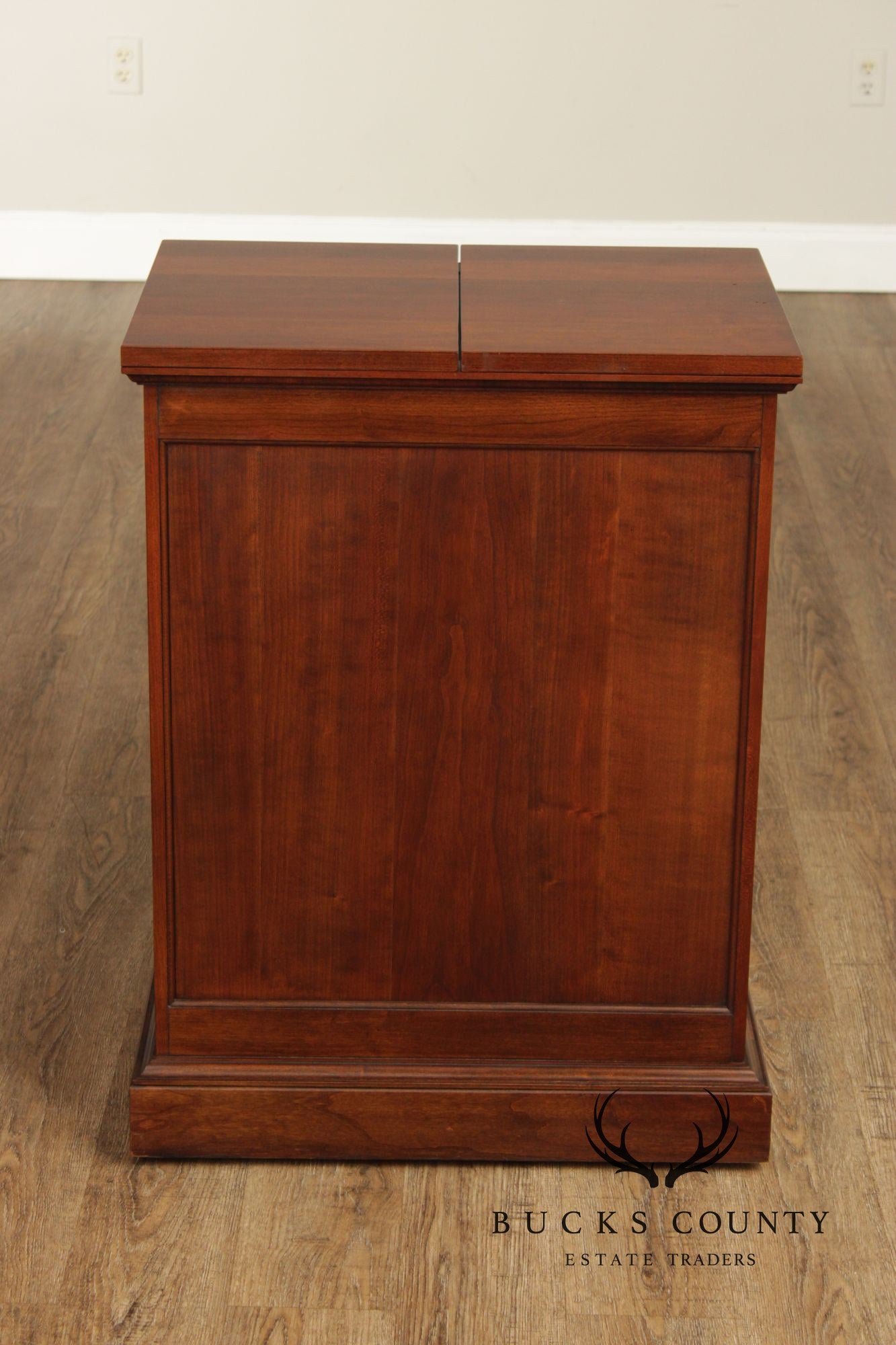 Pennsylvania House Cherry Flip Top Silver Chest Server Cabinet