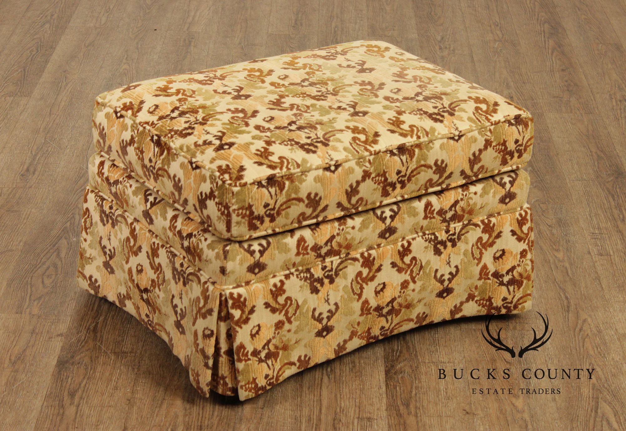 Sherrill Furniture Pair of Swivel Rocking Armchairs & Ottoman