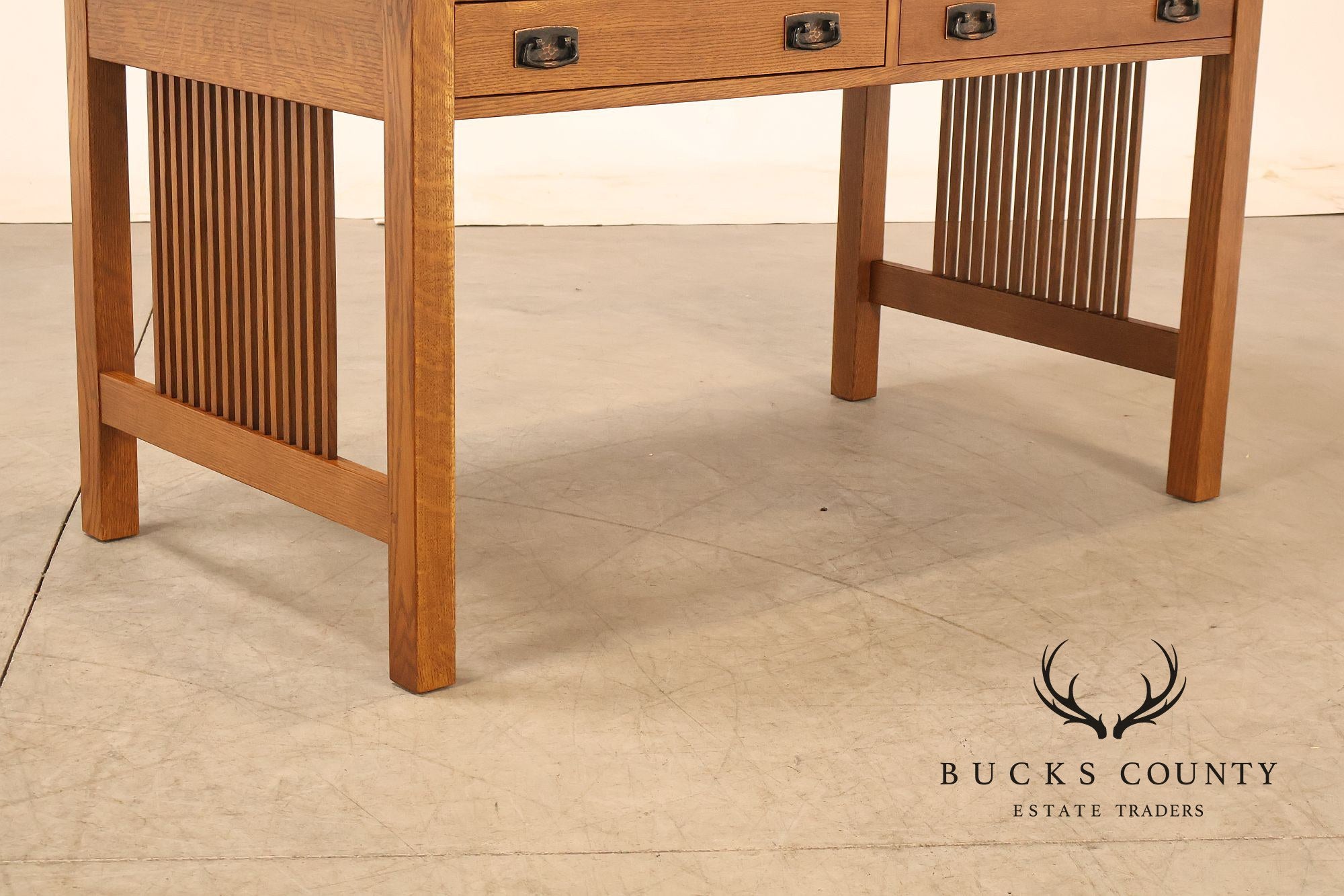 Stickley Mission Collection Oak Spindle Writing Desk