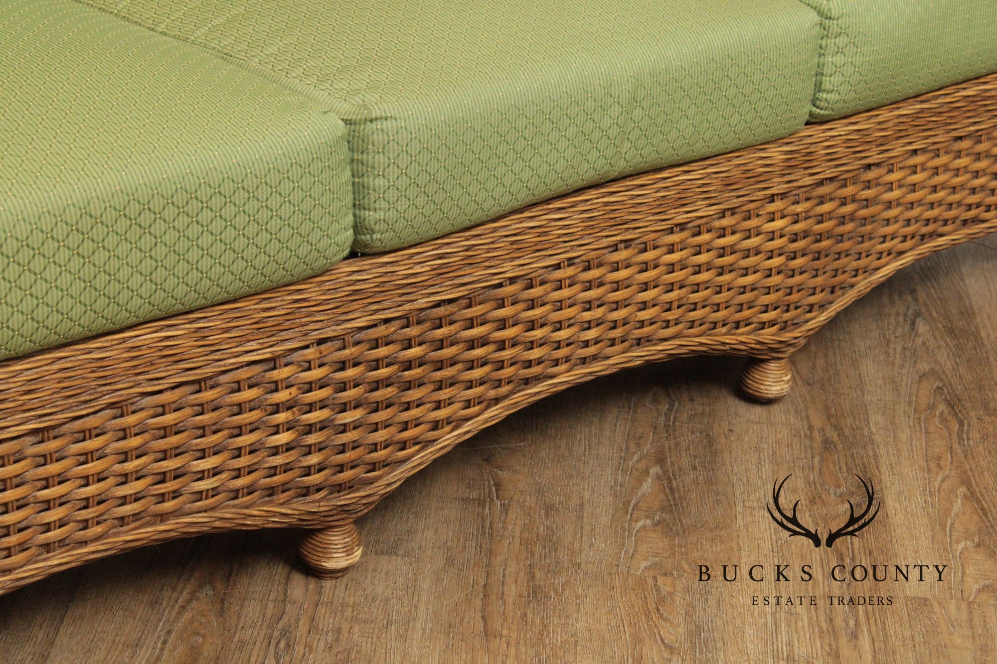 Braxton Culler Three-Seat Wicker Sofa