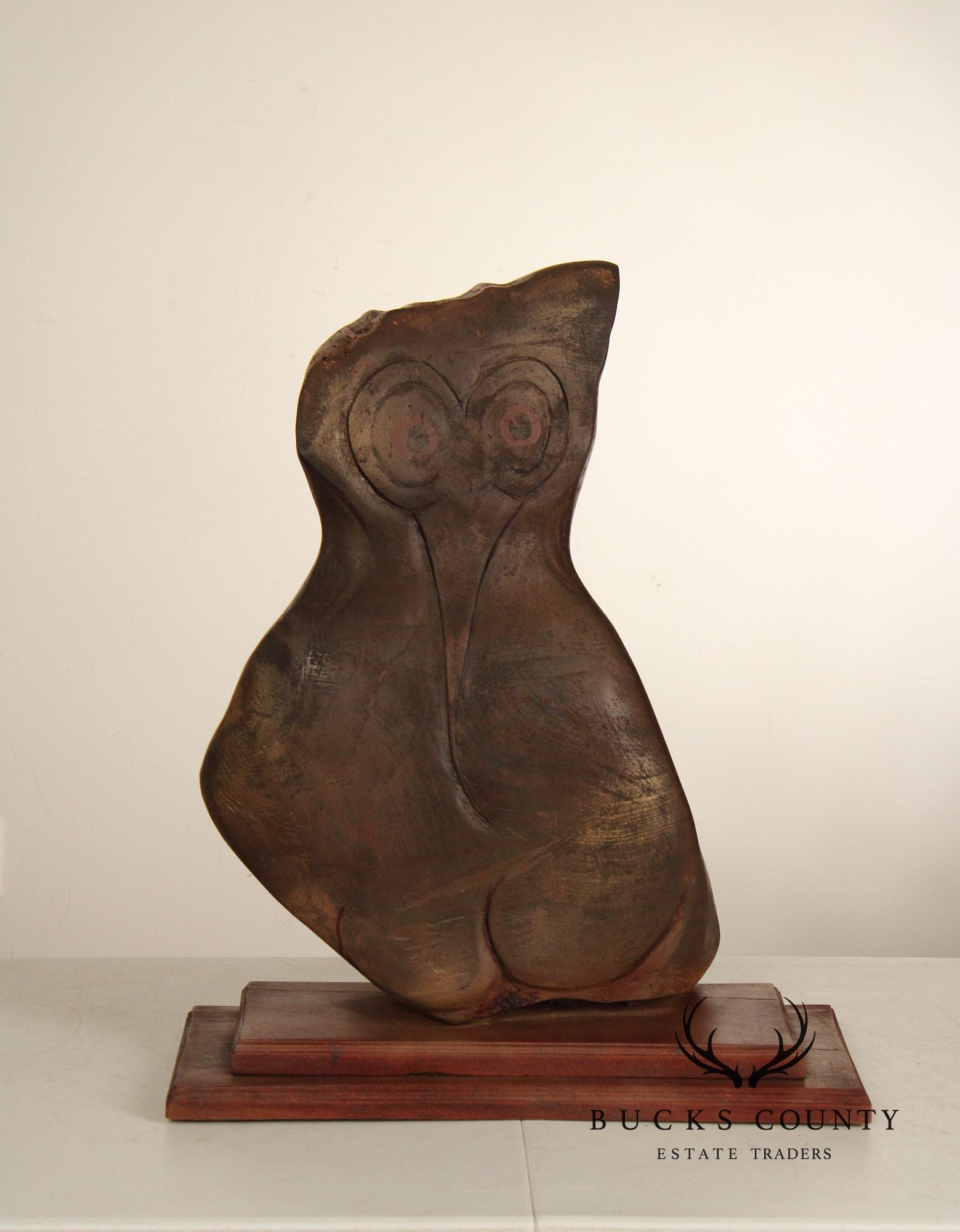 Raymond Rocklin Carved and Painted Wood Abstract Sculpture