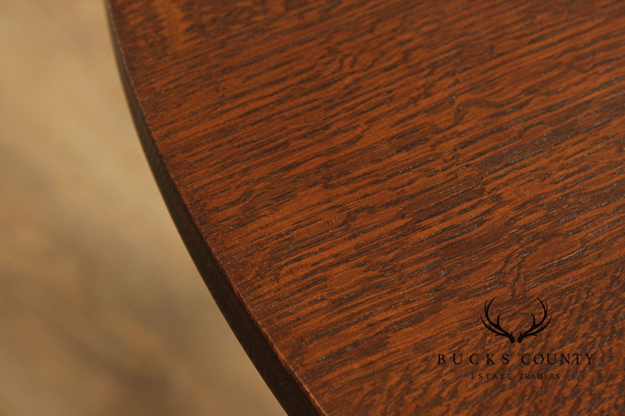 Stickley Mission Collection Oak Round Lamp Table