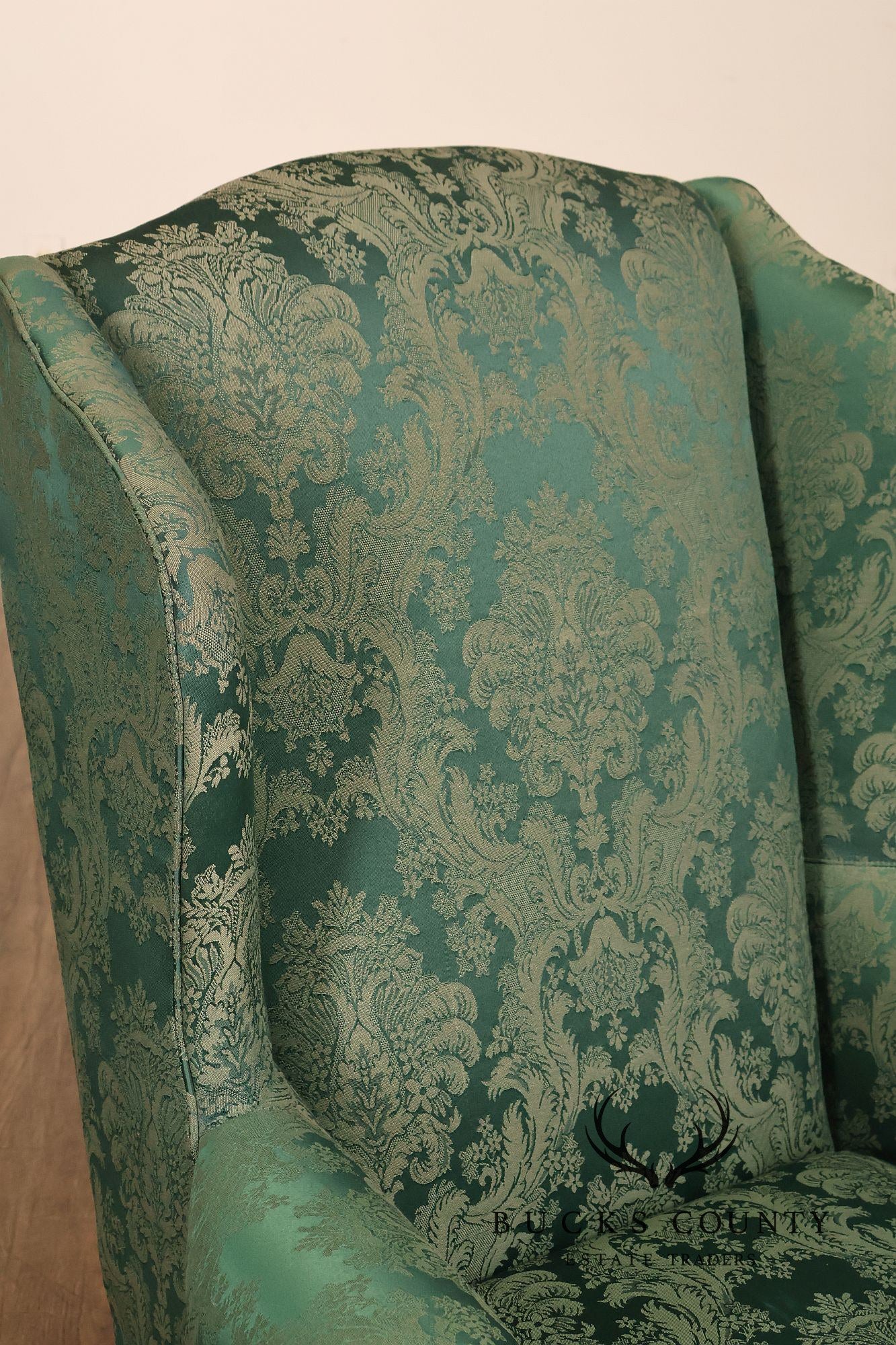 Highland House Queen Anne Style Pair Of Wingback Chairs