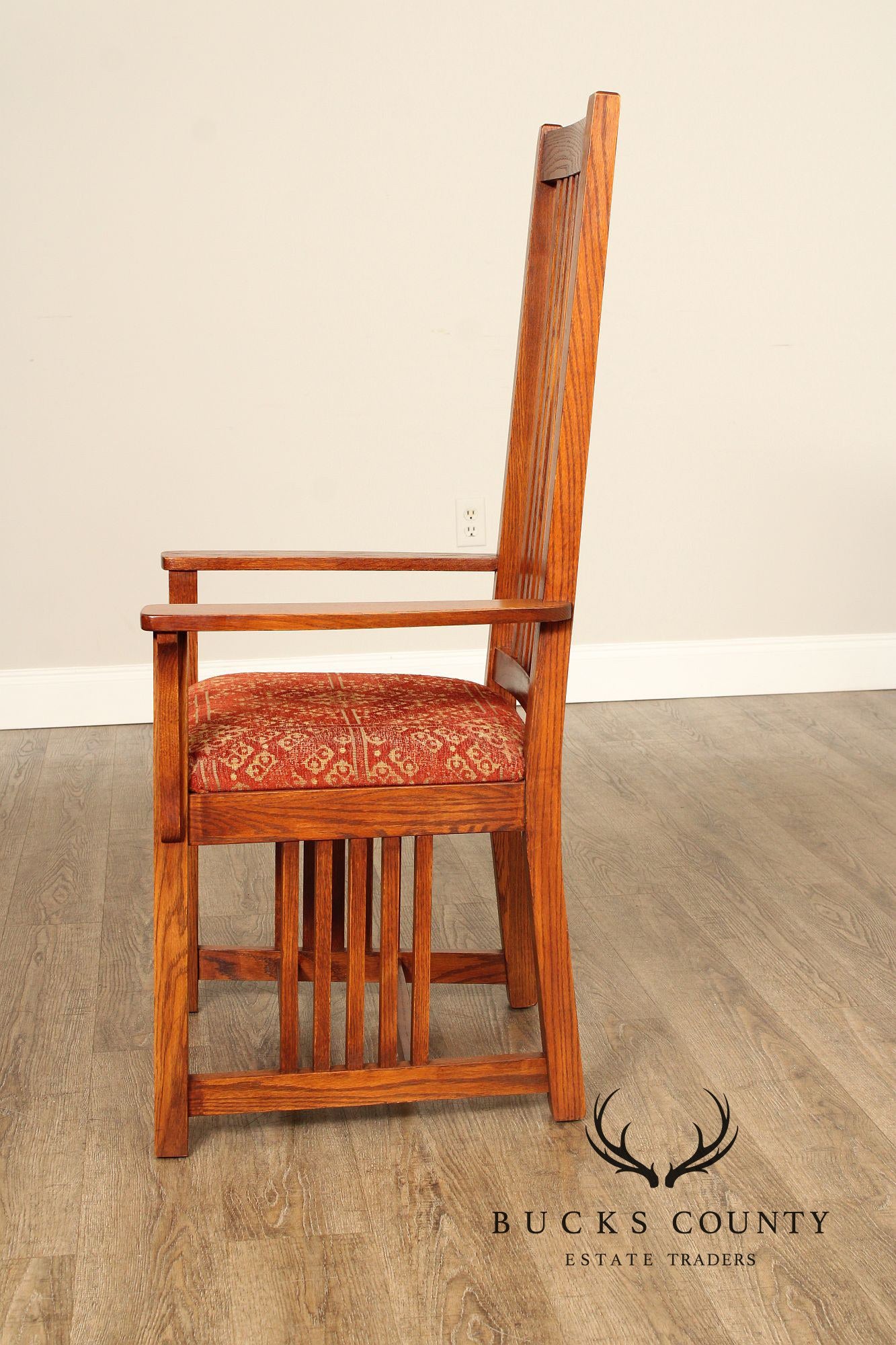 The Michaels Company Mission Style Set Of Six Oak Spindle Dining Chairs