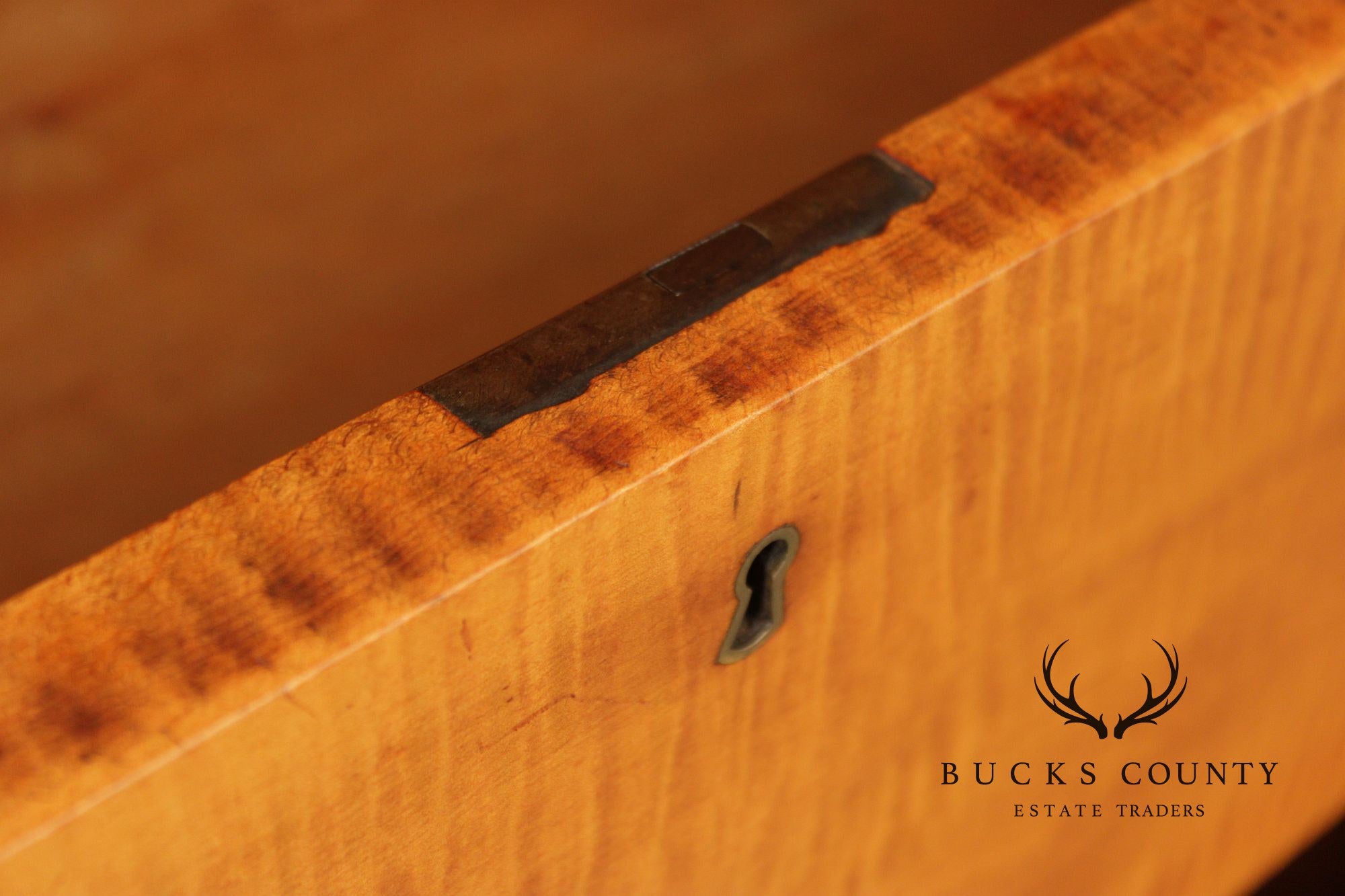 Antique Tiger Maple And Poplar Sheraton Chest Of Drawers