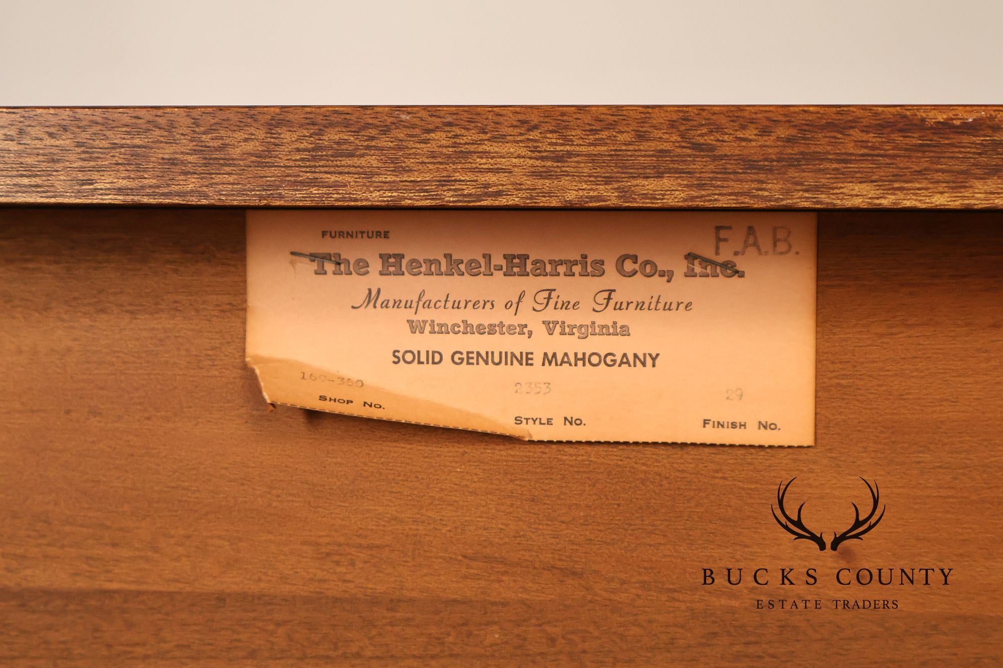 Henkel Harris Vintage Solid Mahogany Sideboard