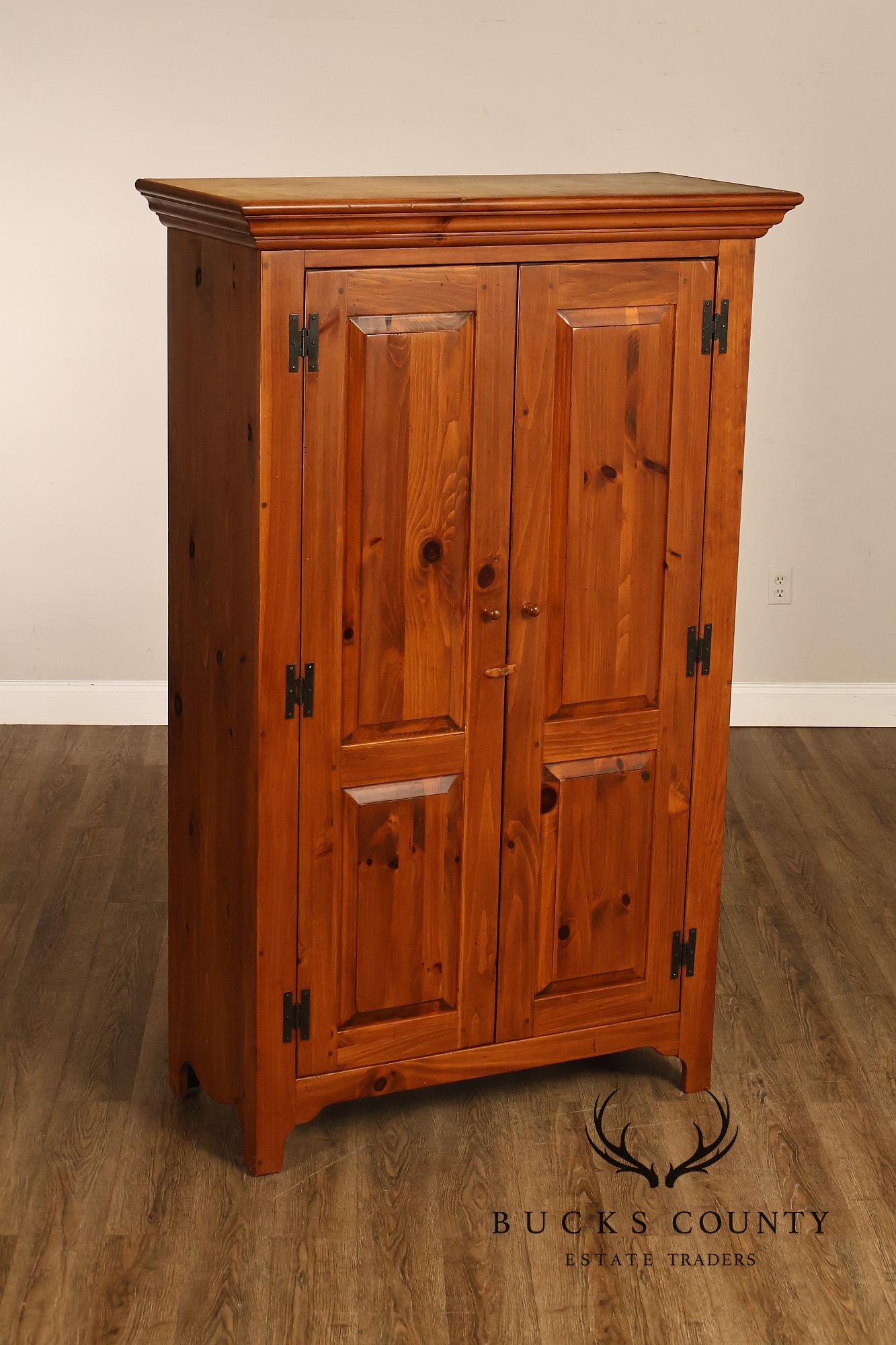 Ethan Allen Craftsman Collection Pine Tall Armoire With Interior Drawers