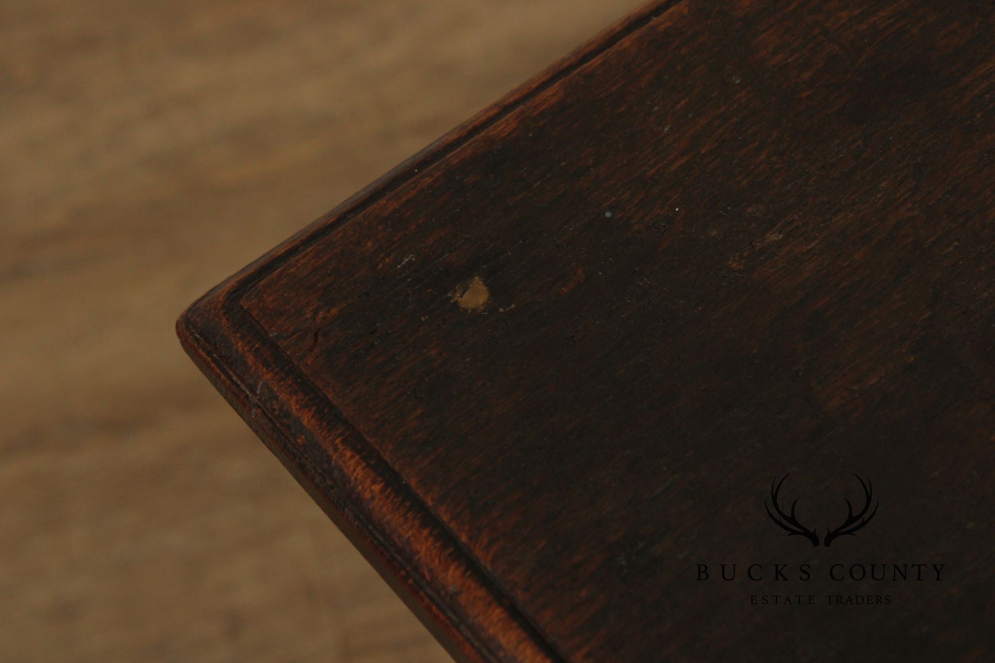 Antique English Carved Oak Joint Stool