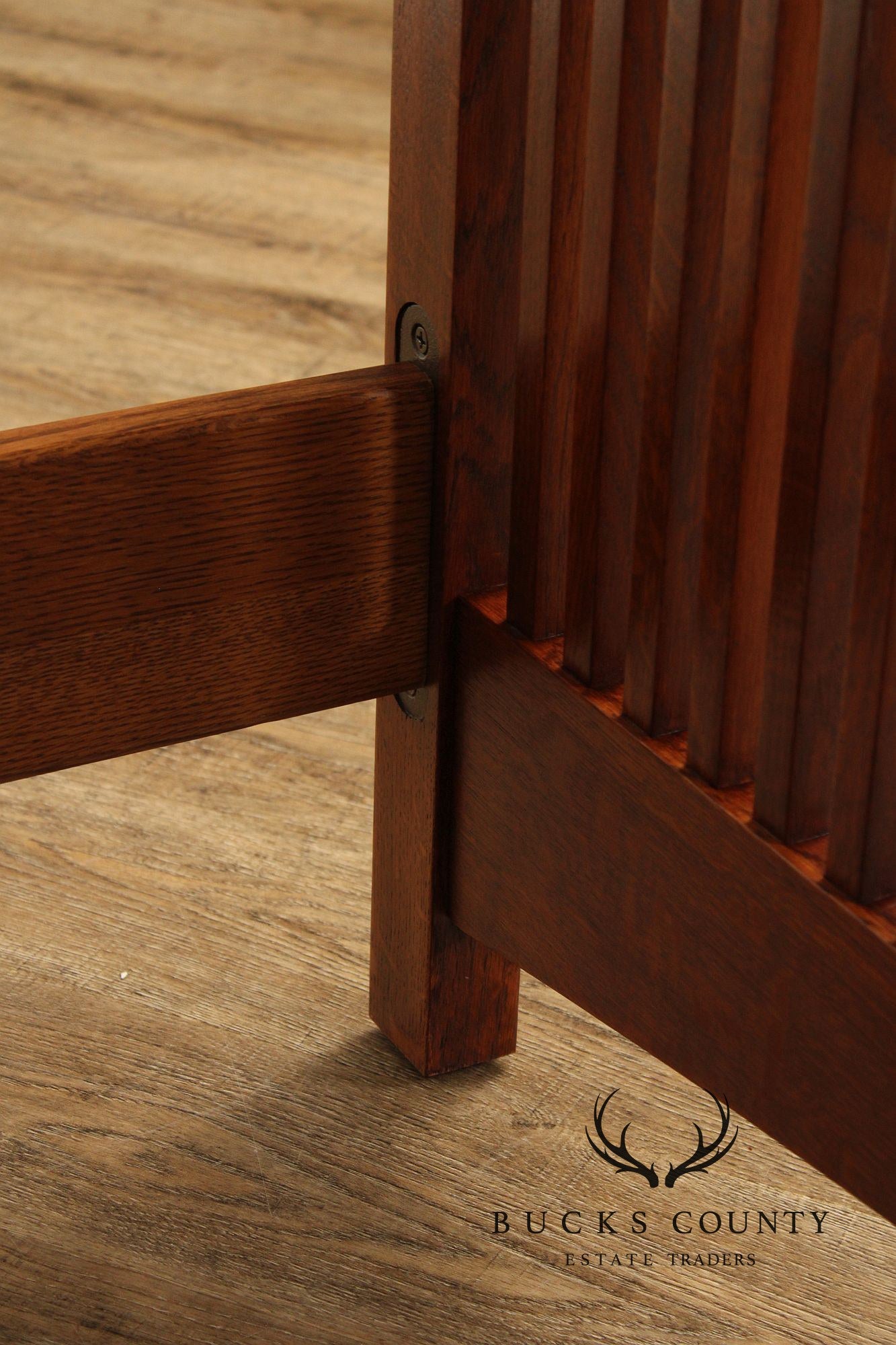Stickley Mission Collection Oak Spindle Queen Bed