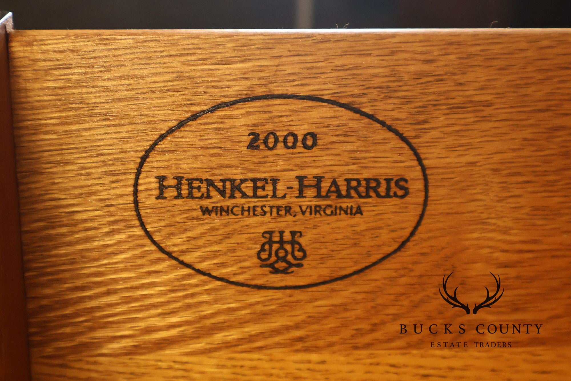 Henkel Harris Chippendale Style Mahogany China Cabinet Breakfront
