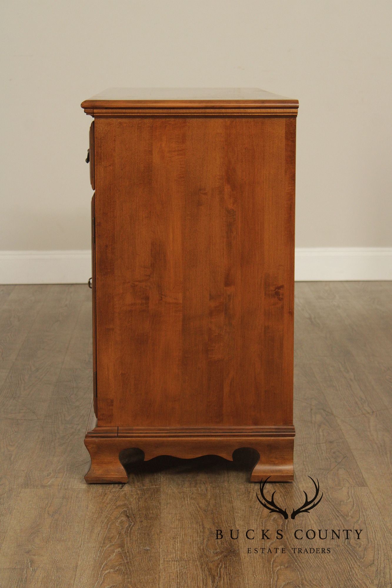 Solid Maple Colonial Revival Style Vintage Sideboard Buffet