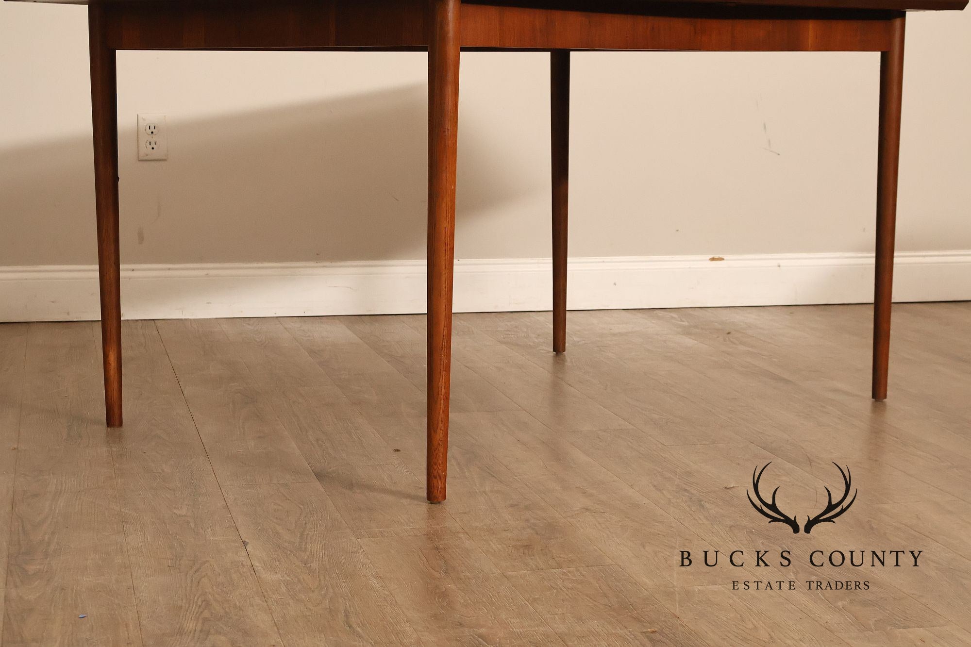 Mid Century Modern Walnut Expandable Dining Table