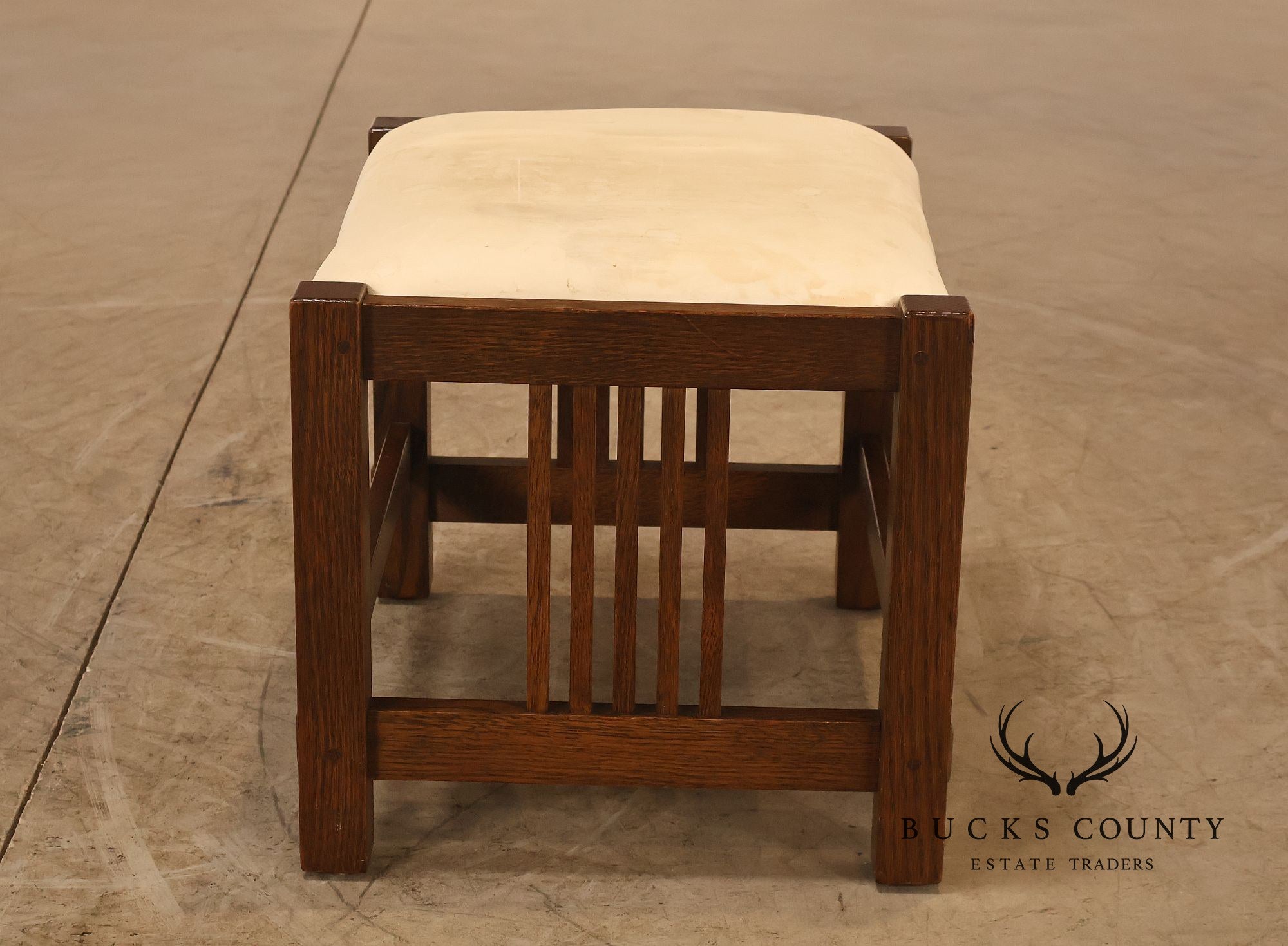 Stickley Mission Collection Oak Spindle Footstool
