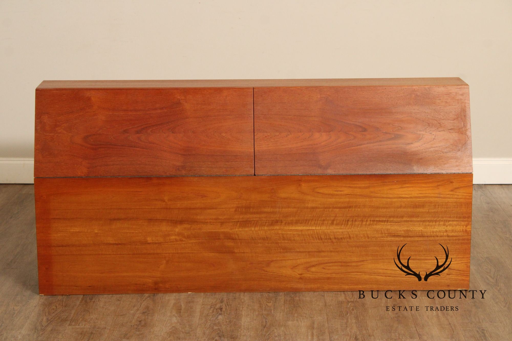 Danish Modern Teak Queen Storage Headboard
