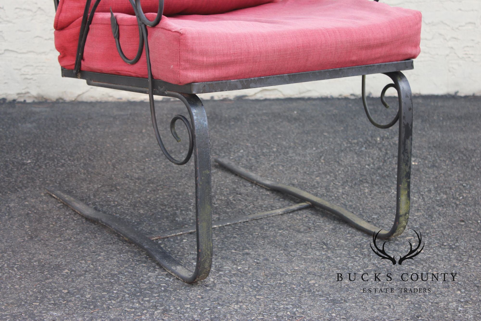 Vintage Outdoor Patio Wrought Iron Rocker