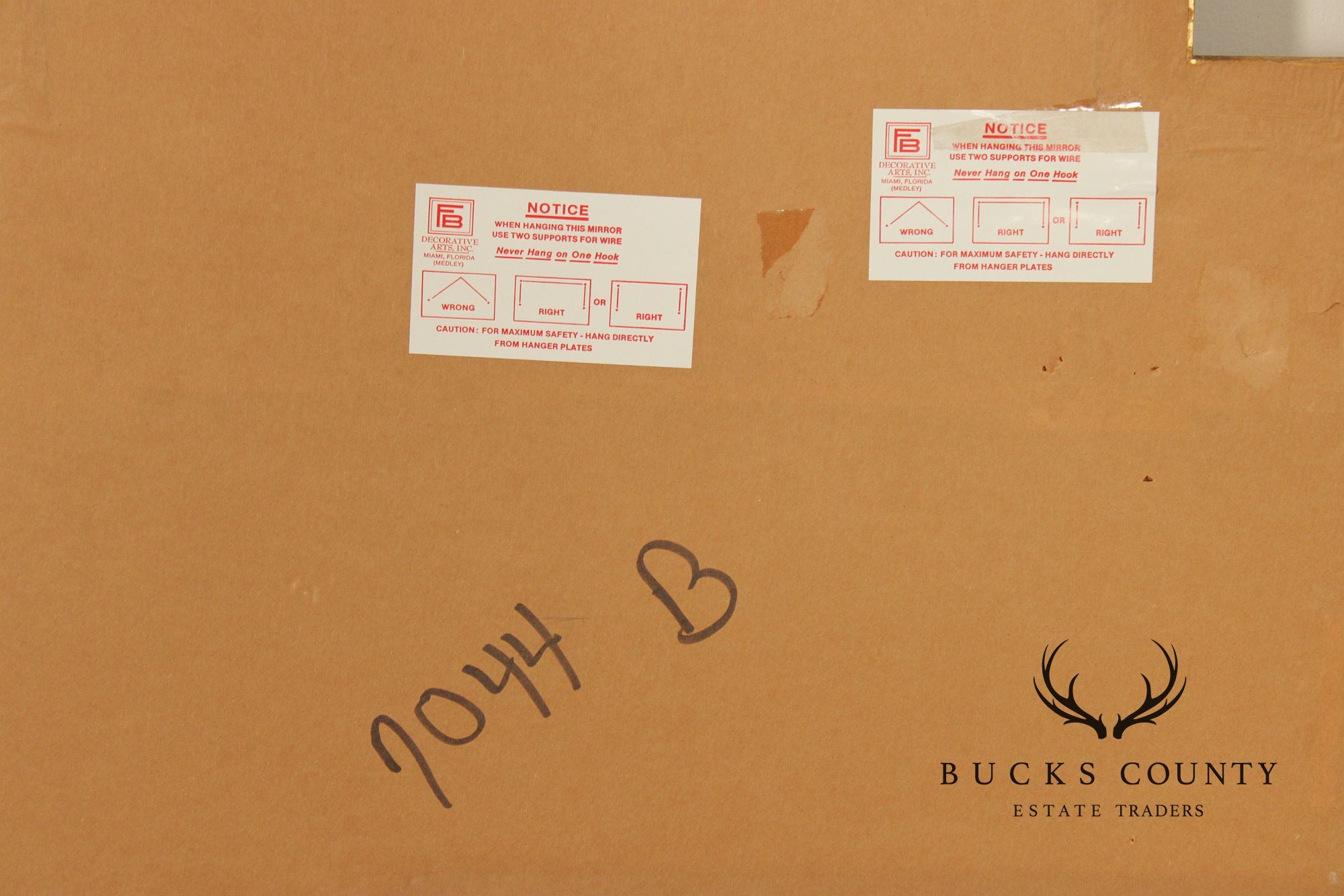 Friedman Brothers 'Malabar' Partial Gilt Frame Wall Mirror