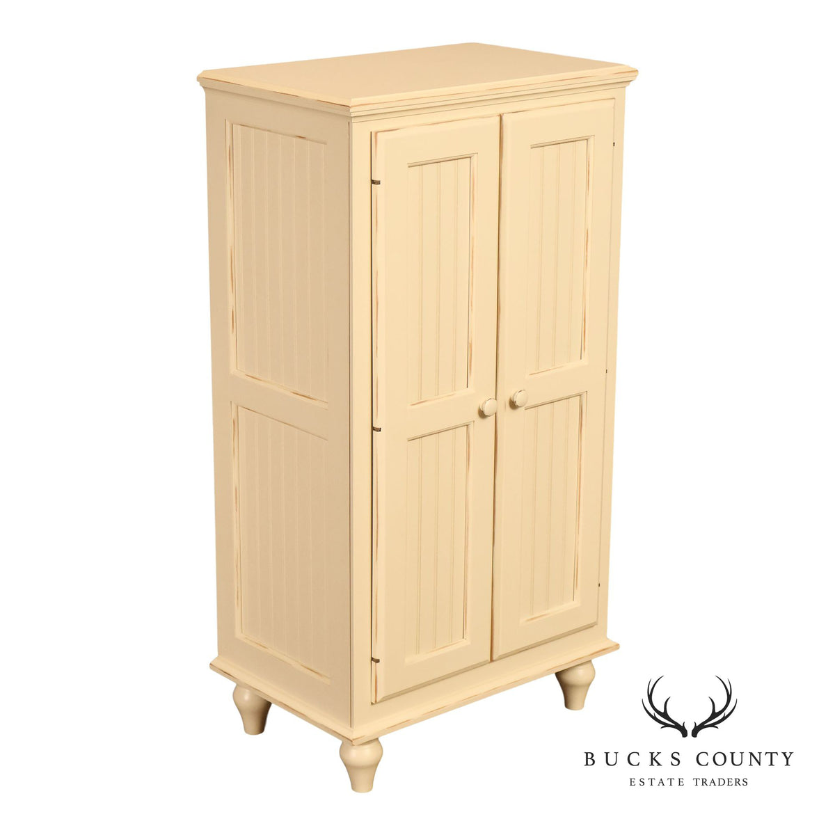 Coastal Style Painted Linen Cabinet