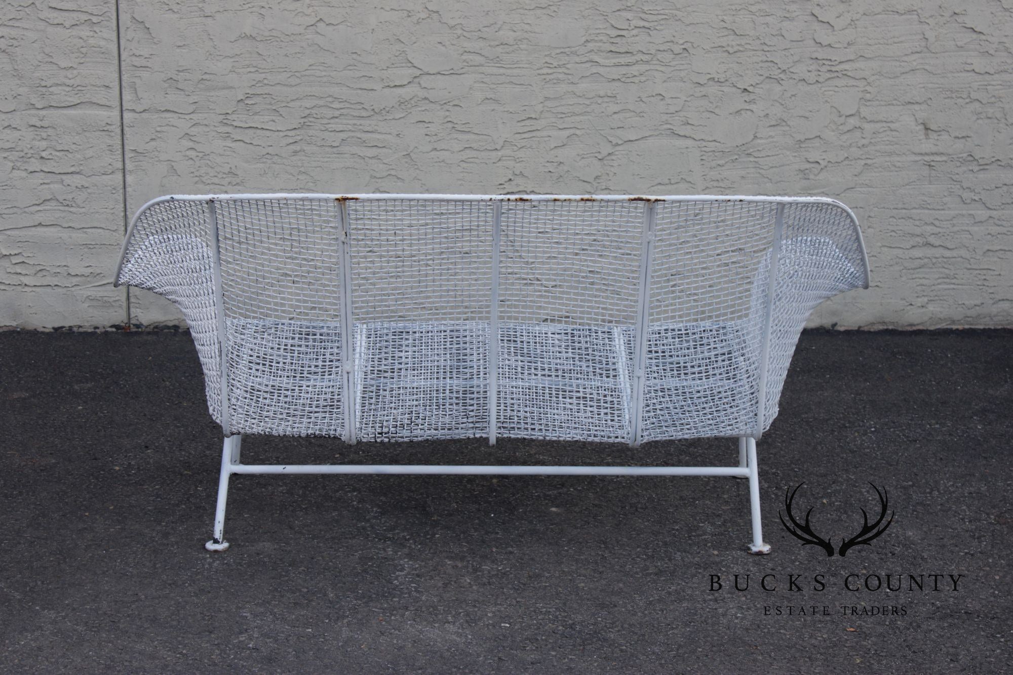 Russell Woodard Mid Century Modern 'Sculptura' Wrought Iron Settee