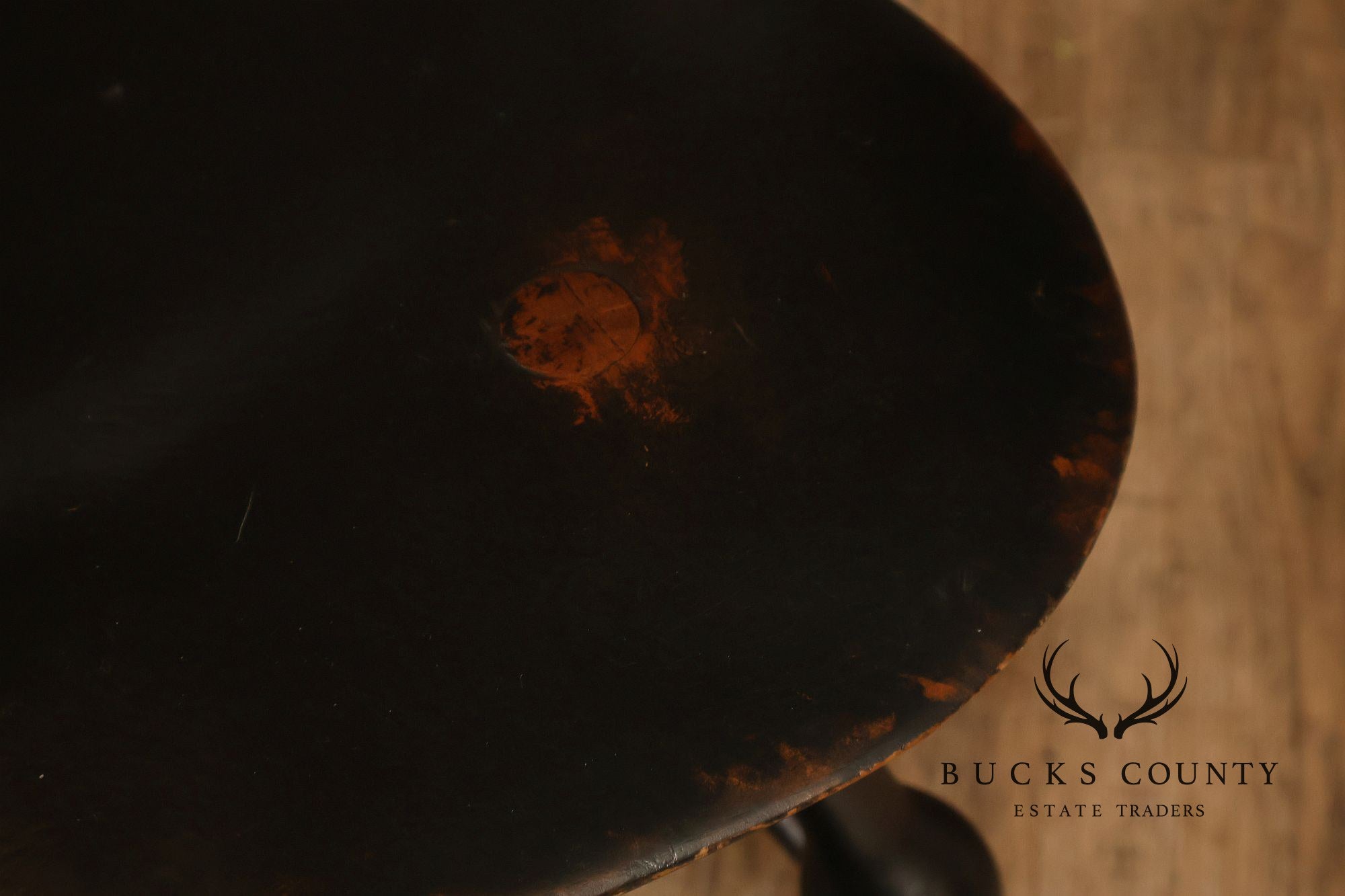 Richard Grell Set of Four Distress Painted Windsor Chairs