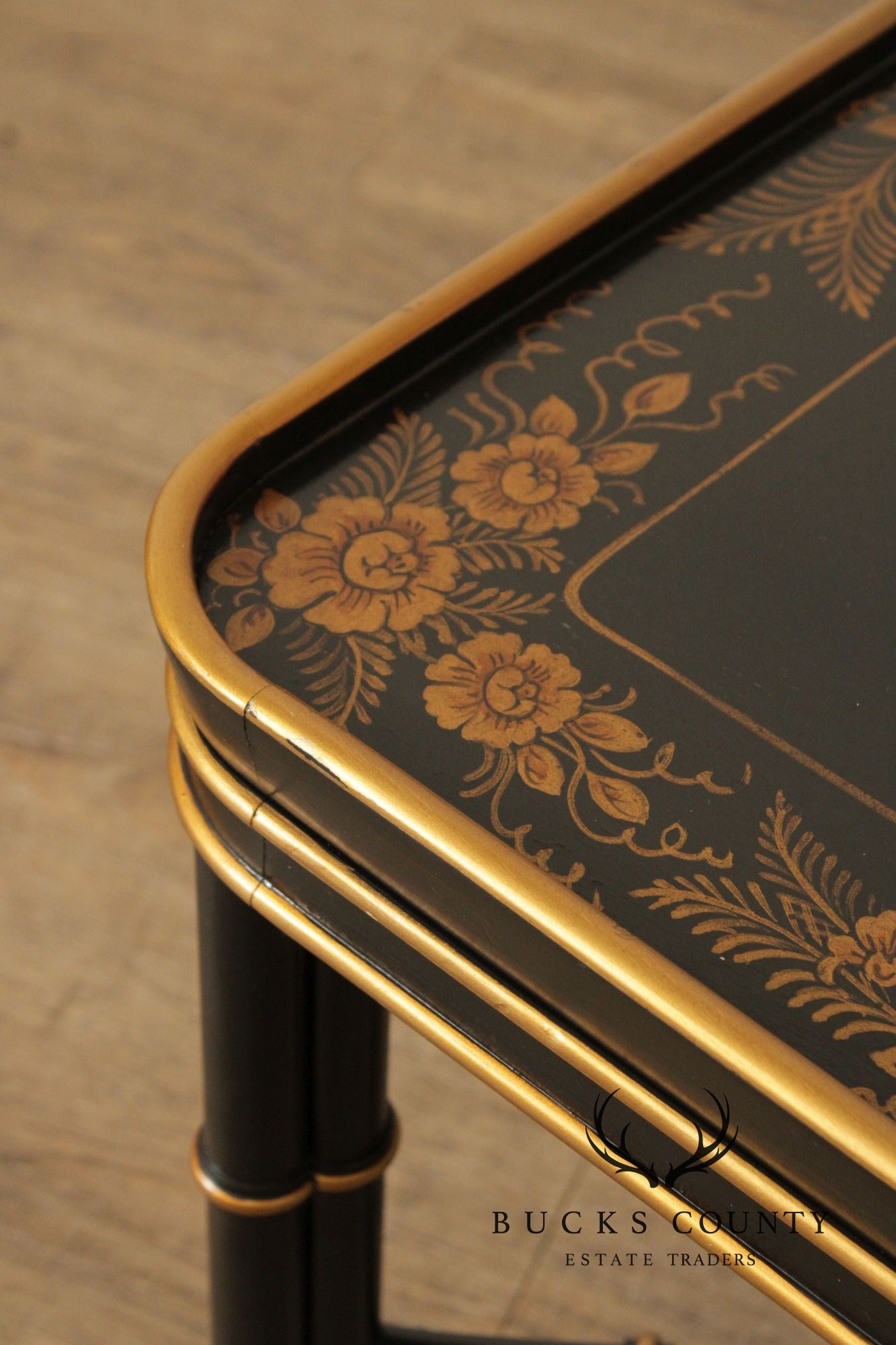 Wellington Hall Chinoiserie Decorated Faux Bamboo Coffee Table