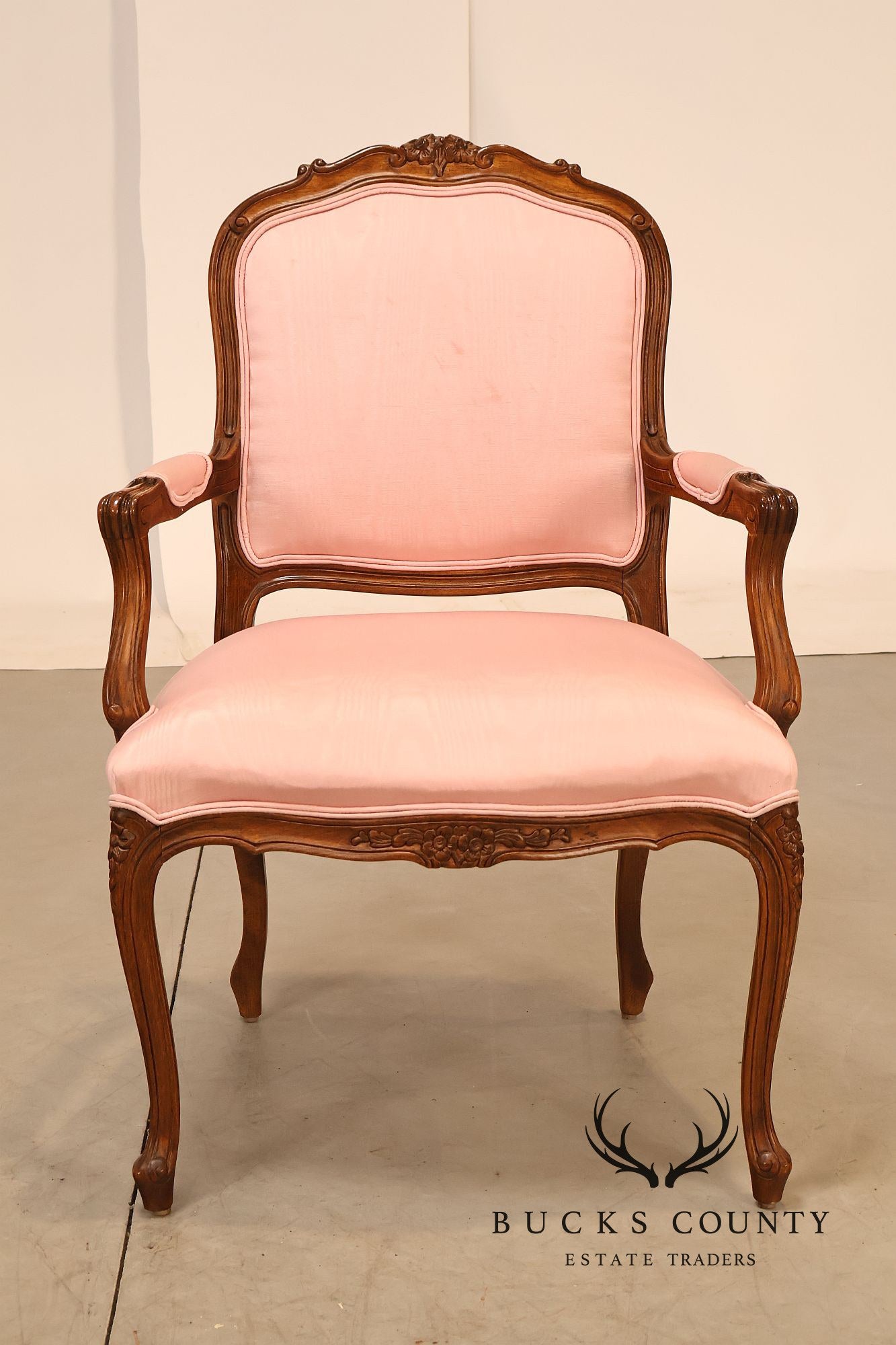 Ethan Allen French Louis XV Style Fauteuil Armchair