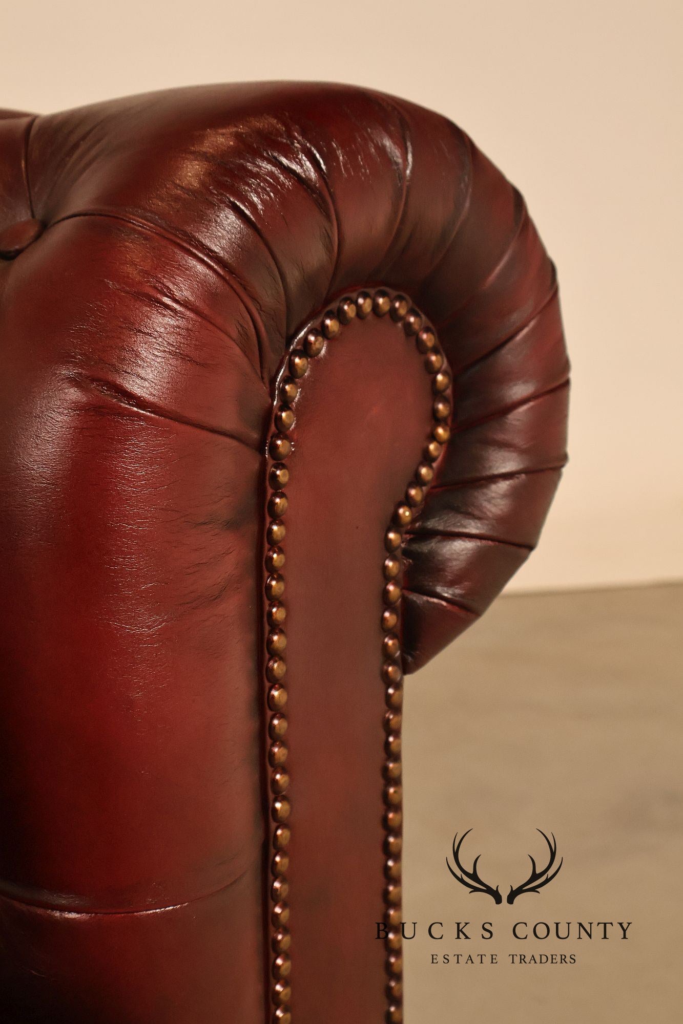 Chesterfield Style Oxford Red Leather Sofa