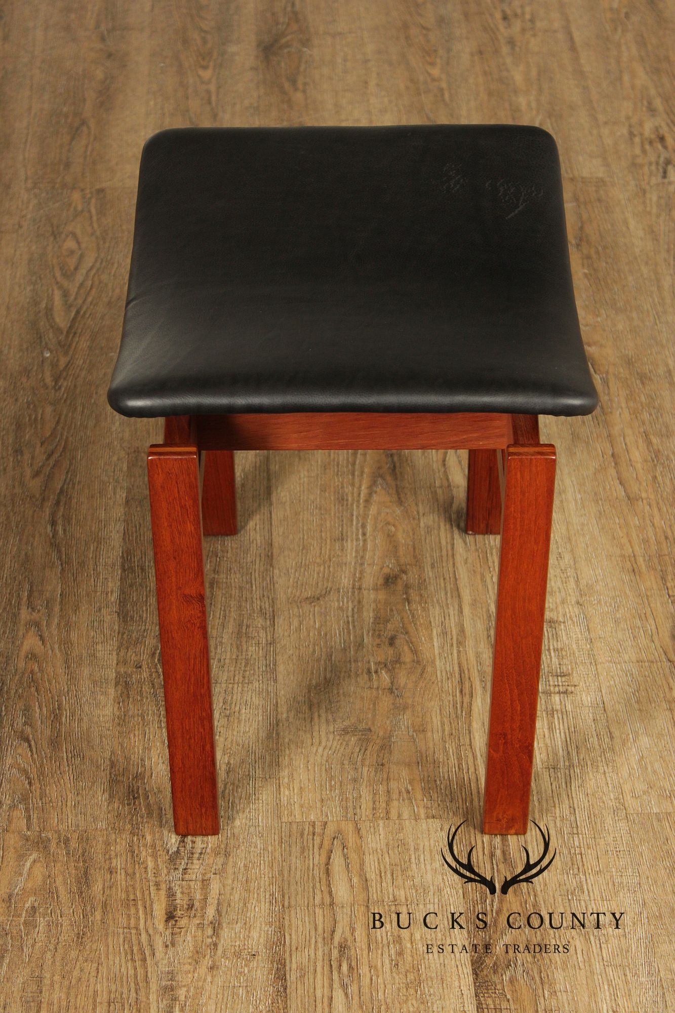 Mid Century Danish Teak Floating Seat Stool By Inger Klingenberg For France & Søn