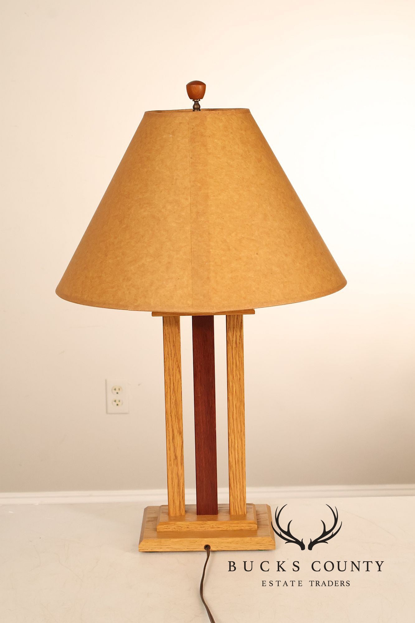VNC Designs Mission Style Oak Table Lamp