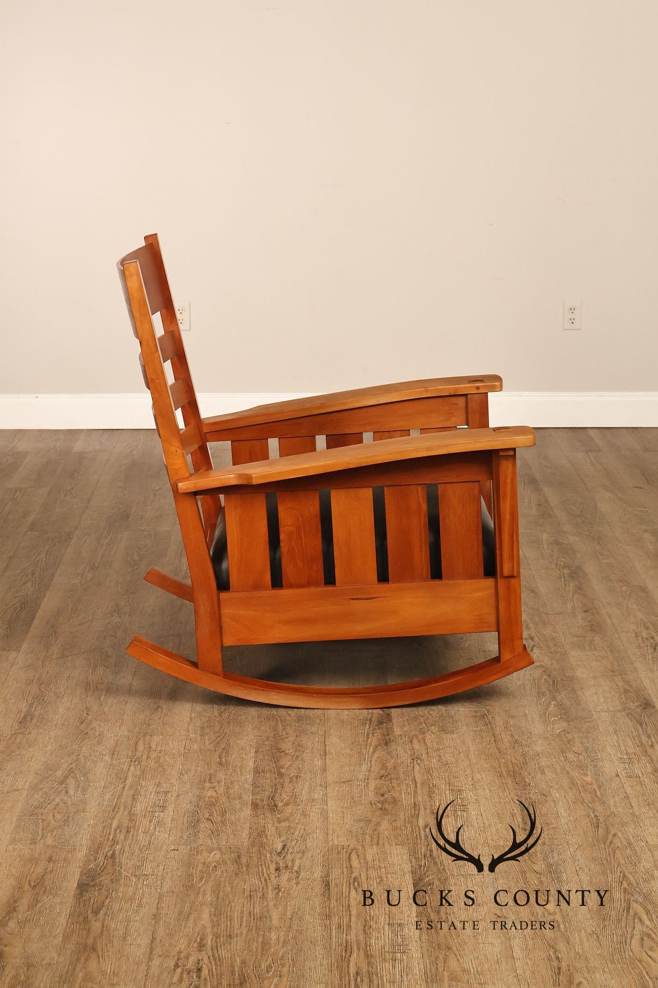 Stickley Mission Collection Cherry and Leather Rocker
