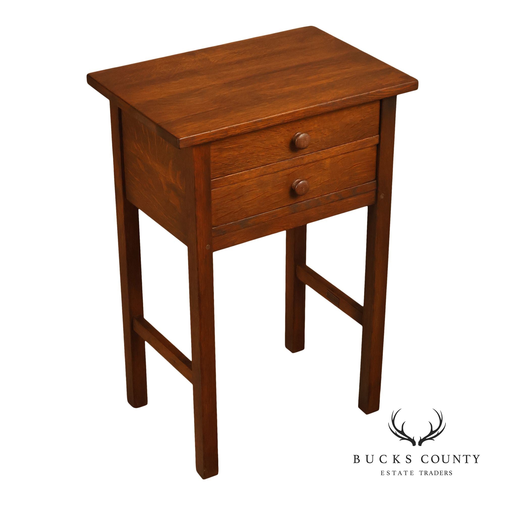 L & JG Stickley Antique Mission Oak Nightstand #642