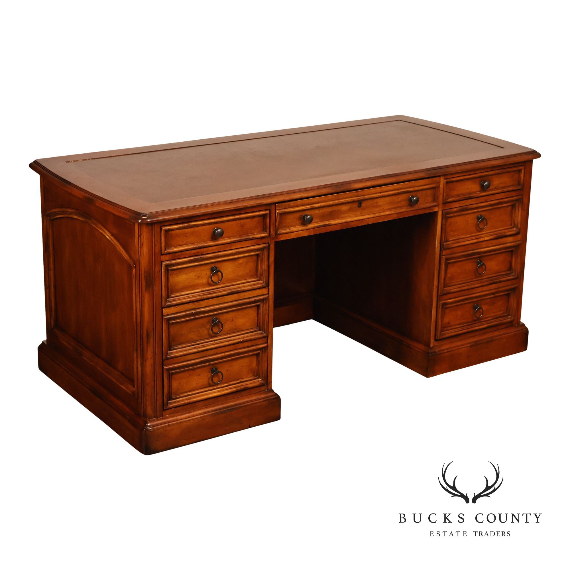 Sligh Traditional Style Leather Top Executive Desk
