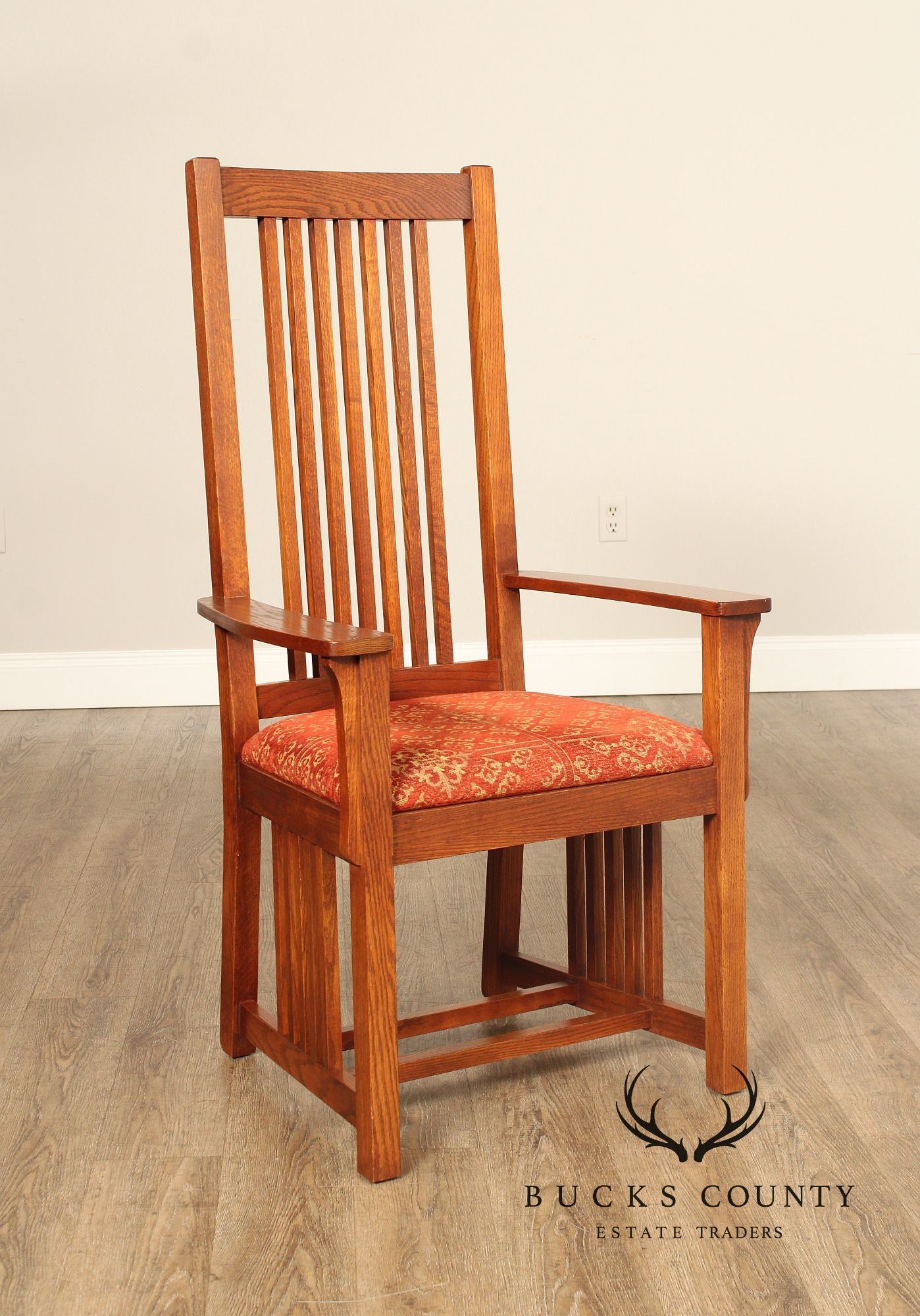 The Michaels Company Mission Style Set Of Six Oak Spindle Dining Chairs