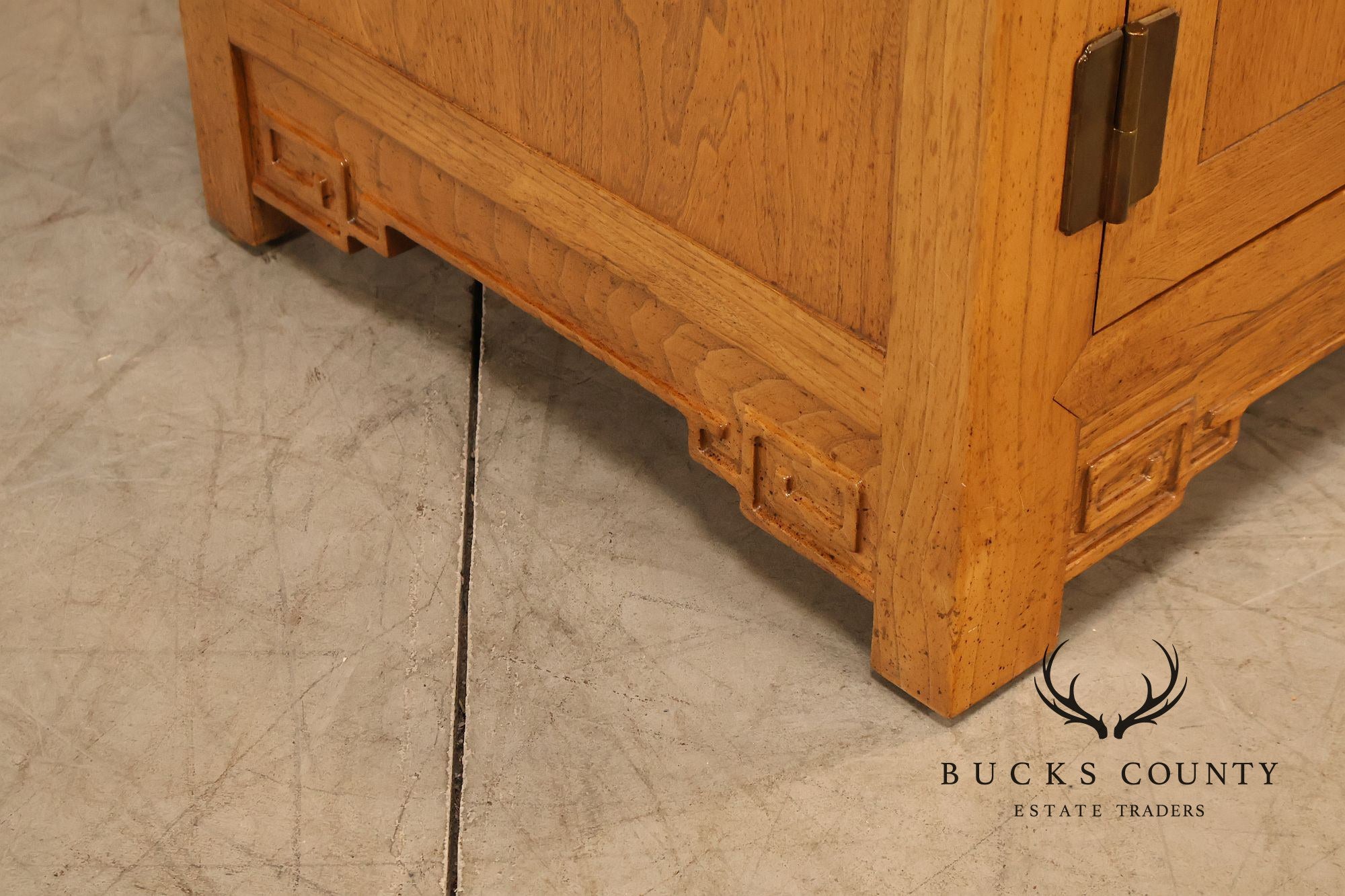 Baker Asian Style Hardwood Credenza Buffet Sideboard