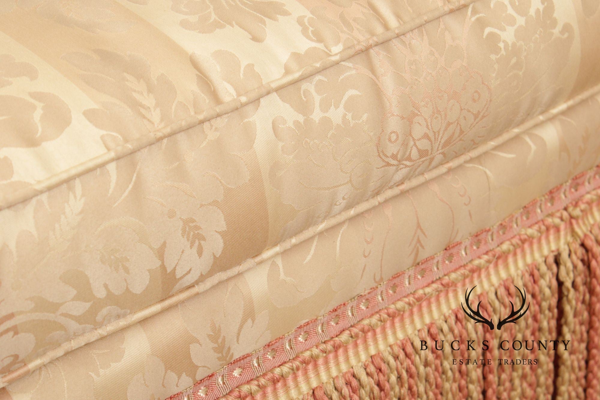 Century Furniture Pair of Fringed Ottomans