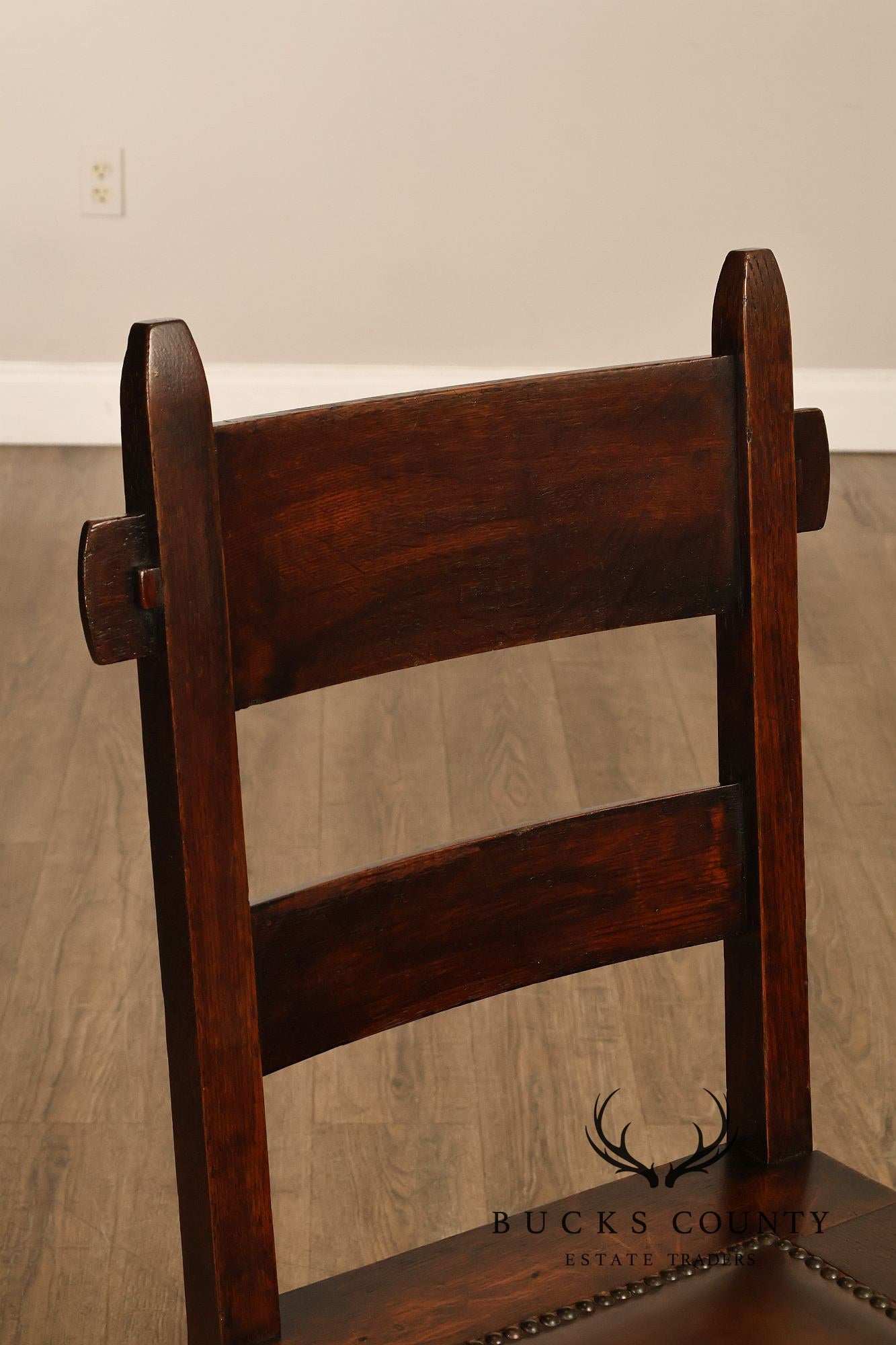 Gustav Stickley Antique Oak Rabbit Ear #1291 Dining Chair