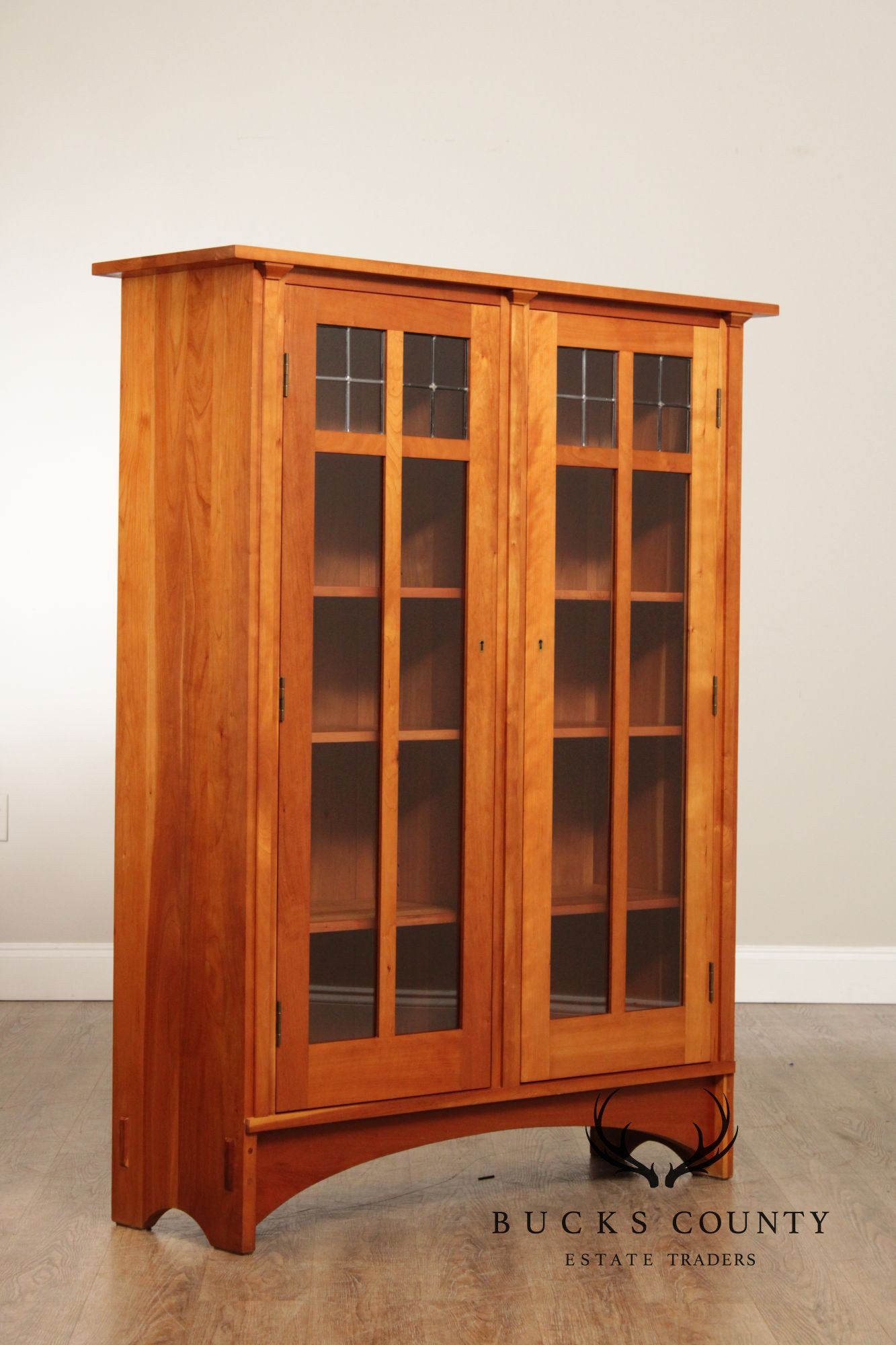 Stickley Mission Collection Cherry Double-Door Bookcase