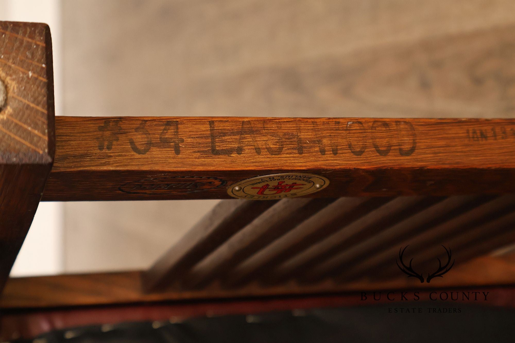 Stickley Mission Collection Oak Upholstered Bench