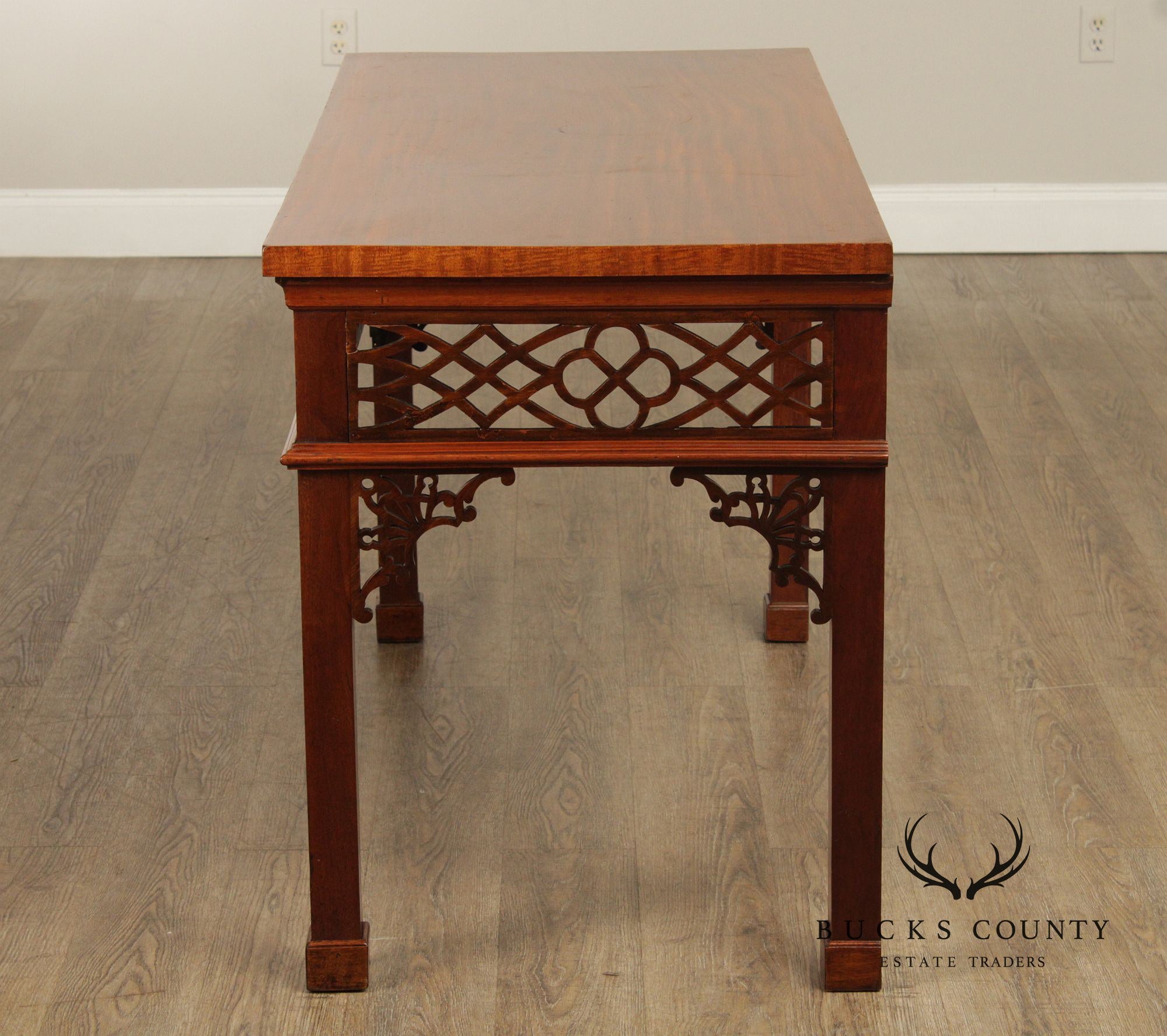 Antique Irish Chippendale Carved Mahogany Console Table