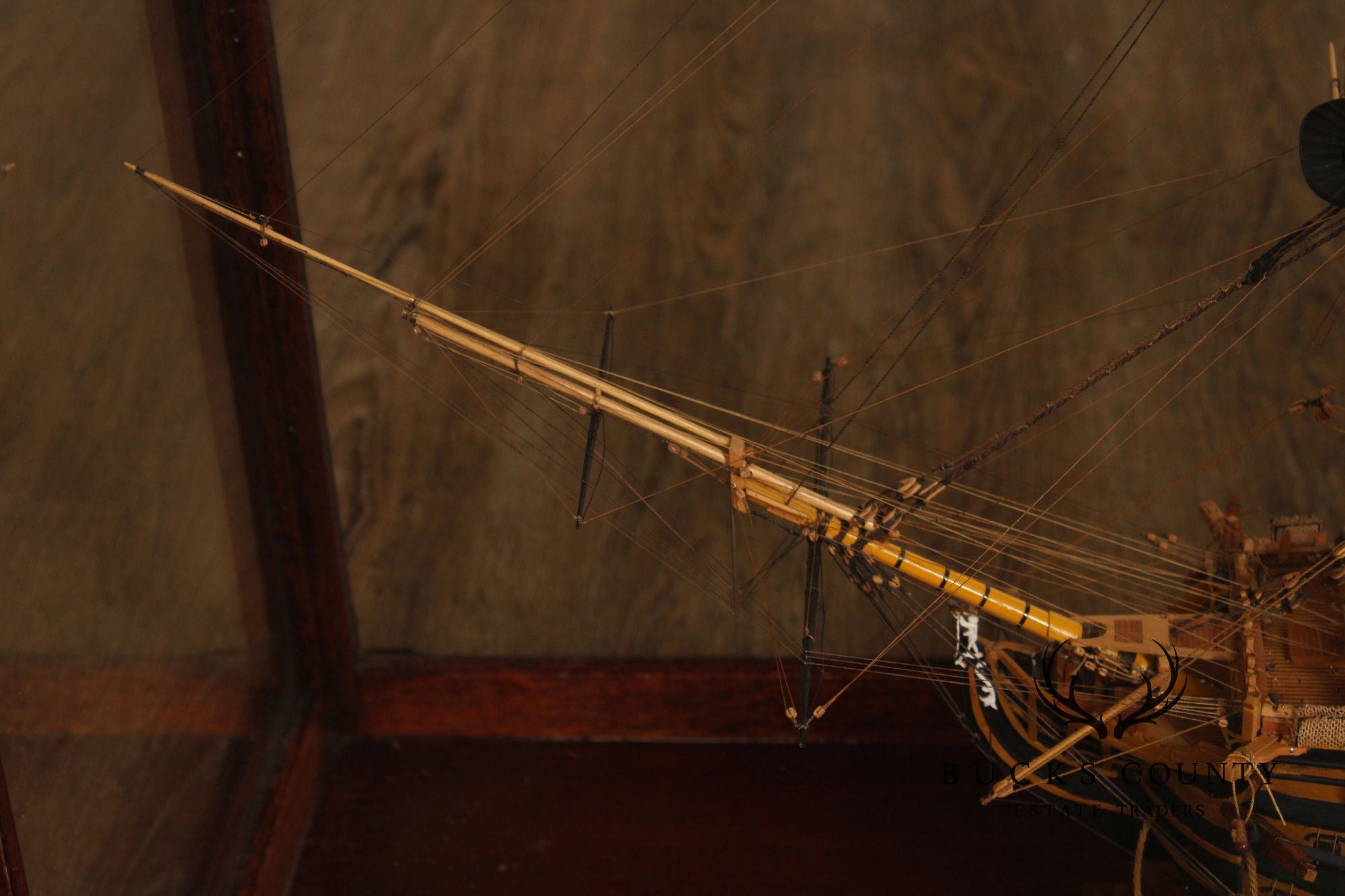 Model Ship 'HMS Victory' In Wooden Display Case