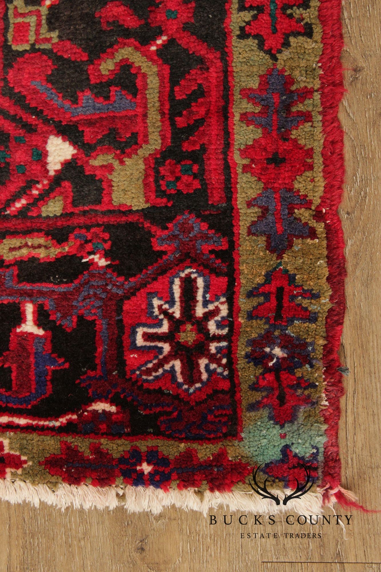 Vintage Persian Heriz Area Rug 7' 9" x 11' 1"