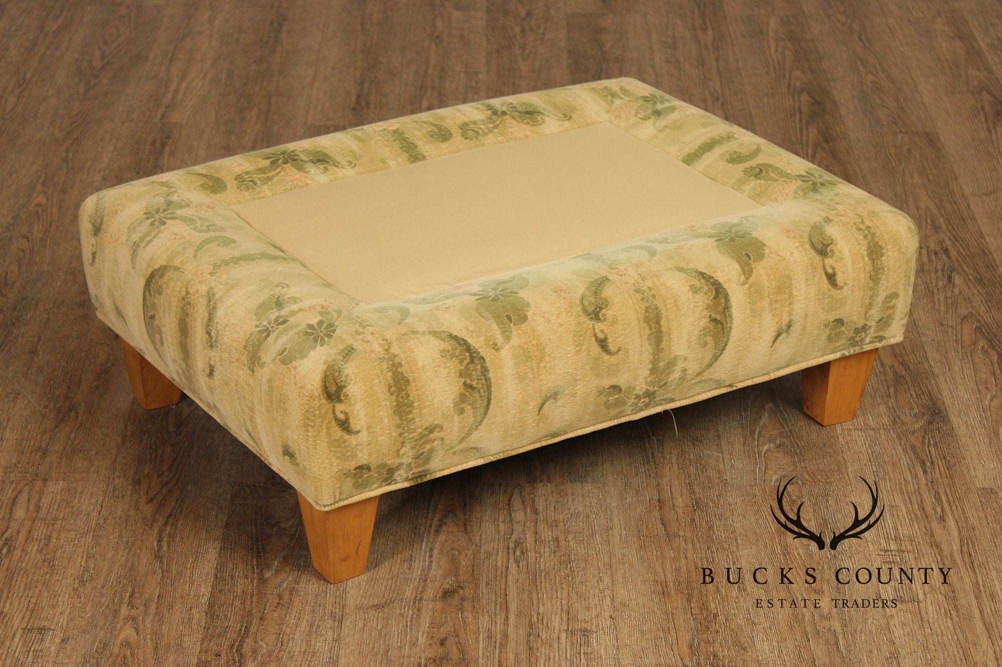 Custom Upholstered Lounge Chair and Ottoman