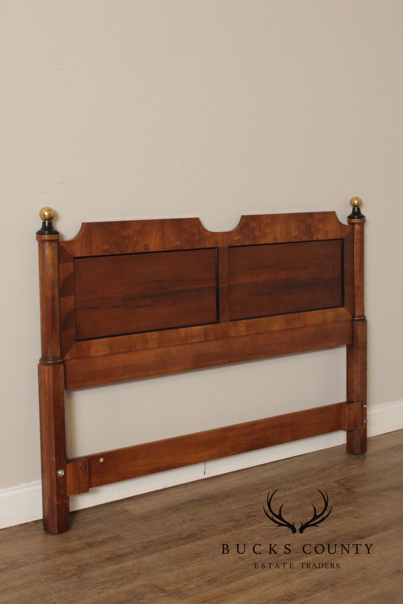 Century Furniture Traditional Yew Wood Queen Headboard