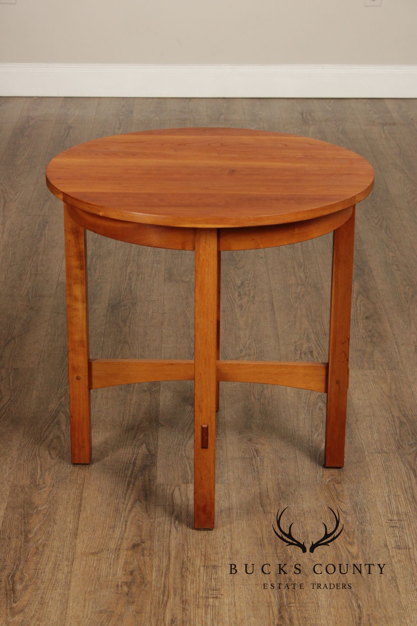 Stickley Mission Collection Cherry Round Lamp Table