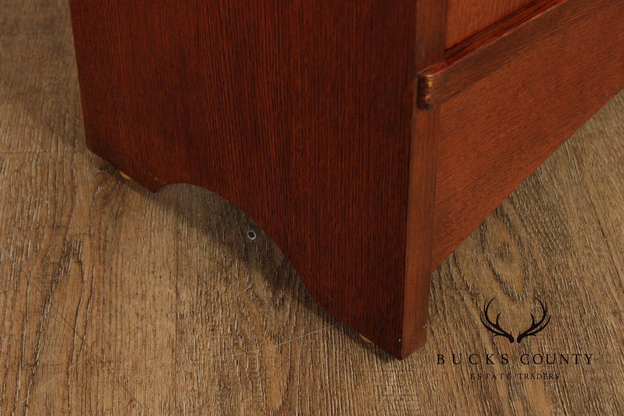 Stickley Mission Collection Oak Two Door Bookcase Harvey Ellis Inlaid Oak 2 Door Bookcase