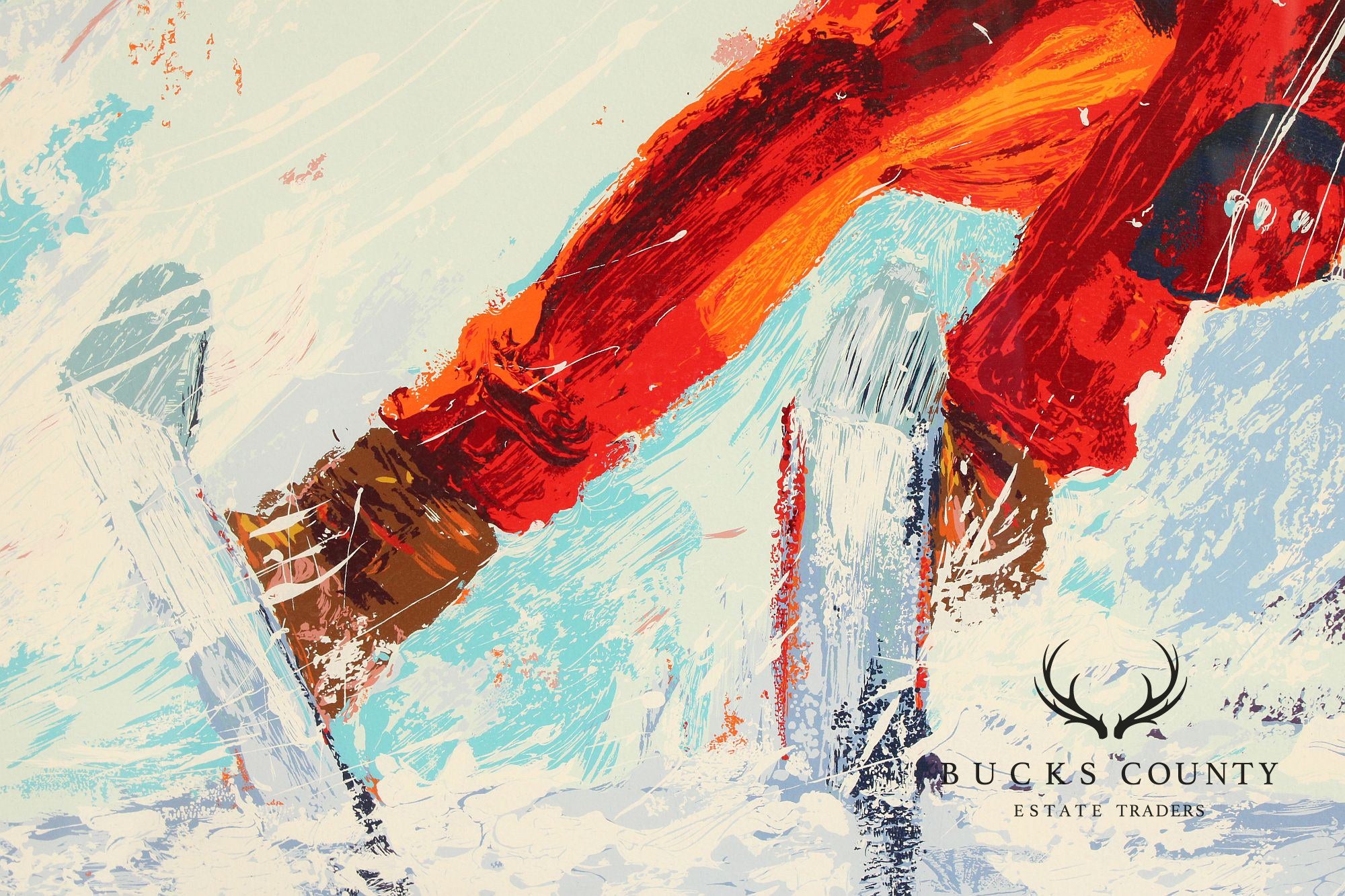 Mark King Limited Edition Framed Print, Downhill Skier